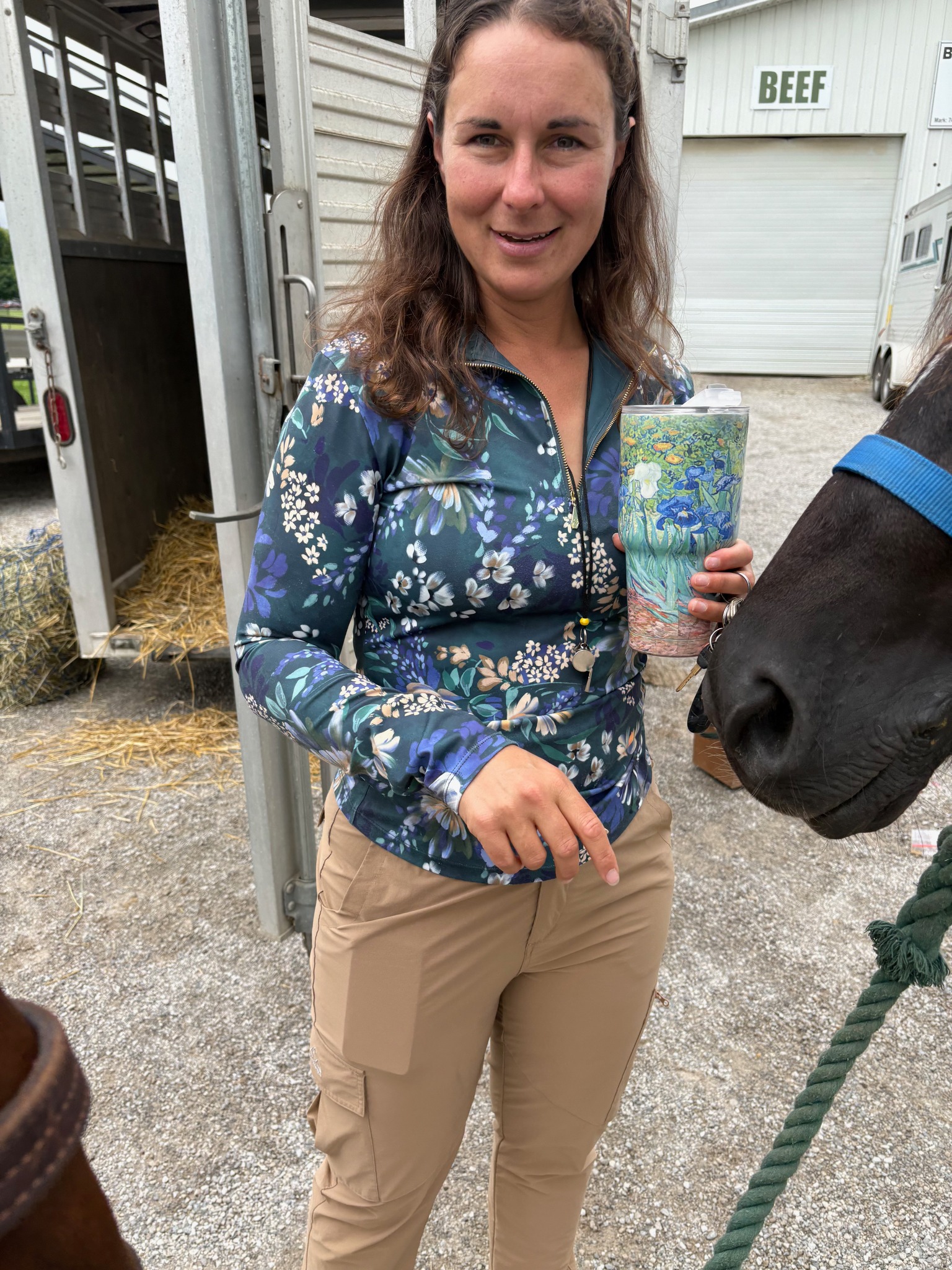 Grenoble alumni at horse show with judge Helen Pianca