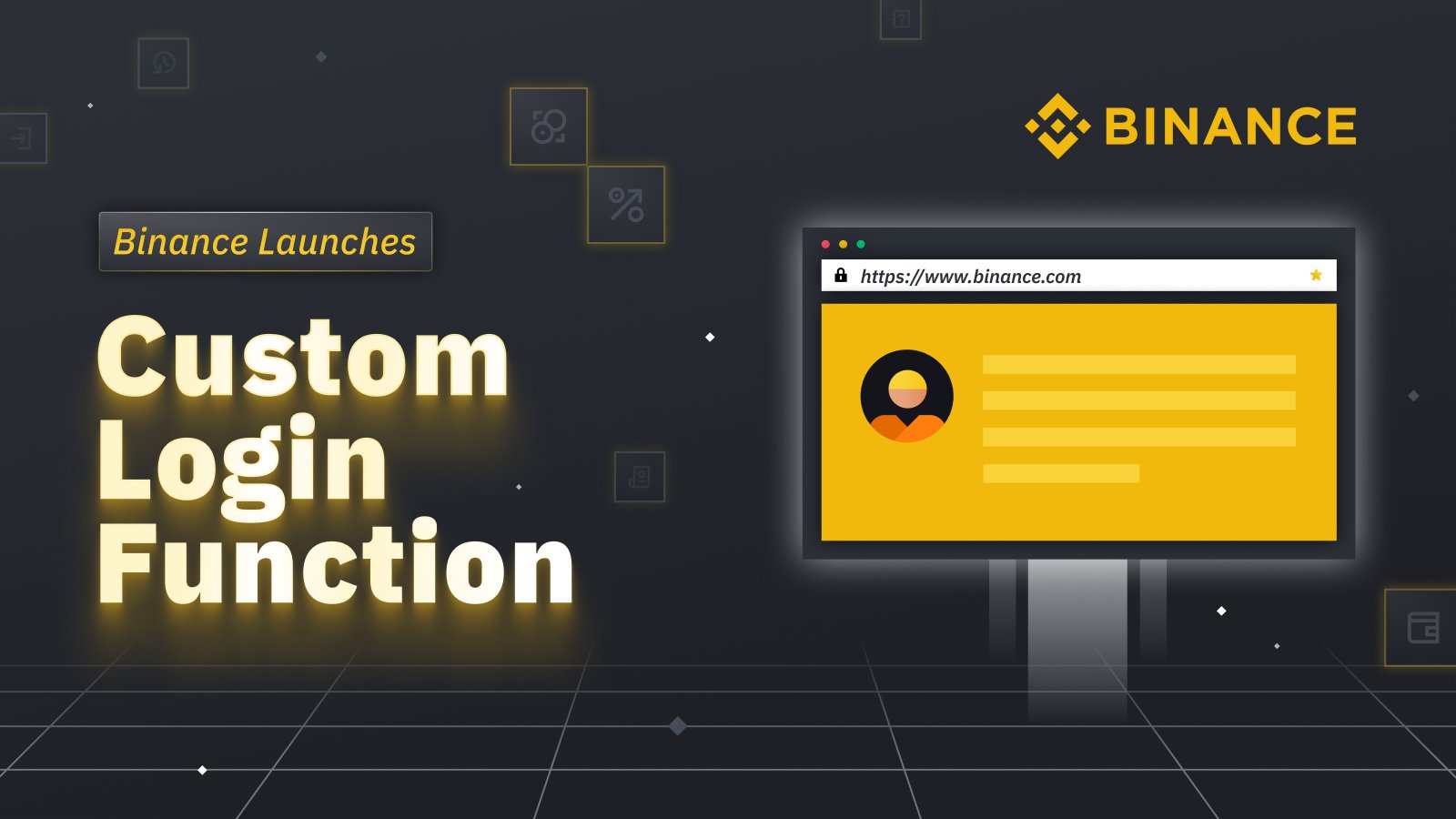 Binance - #Binance launches Custom Login Function - create... | Facebook