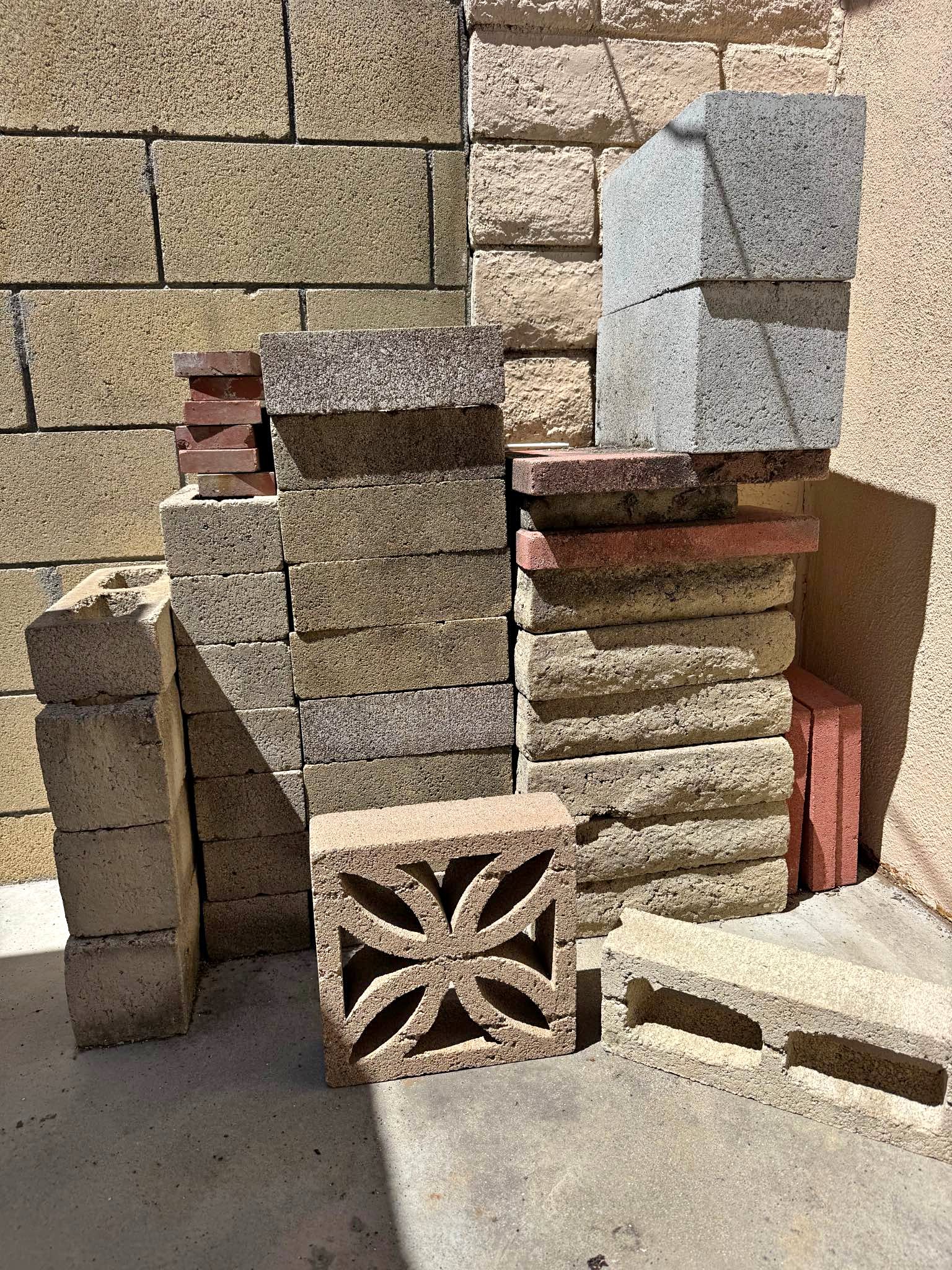 Mixed Concrete Blocks & Bricks - Stepping Stones - Huntington Beach ...