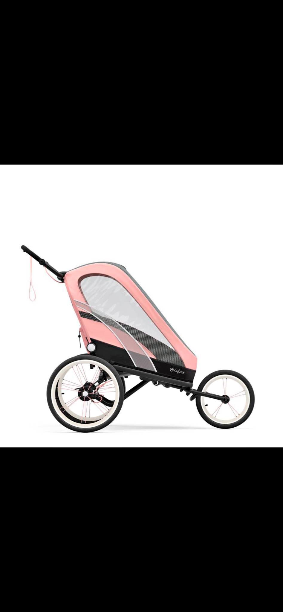joovy travel stroller Qool Convertible Modular Single Double Triple Options:Matte Black/Red - XS Bob Stroller Glider Board Collection: Collabs a large mesh peek