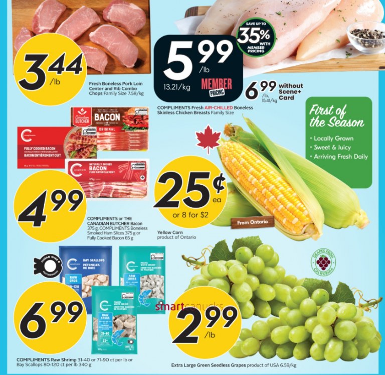 Sobeys Ontario: Yellow Corn 25 Cents Each + Flyer Deals July 23rd