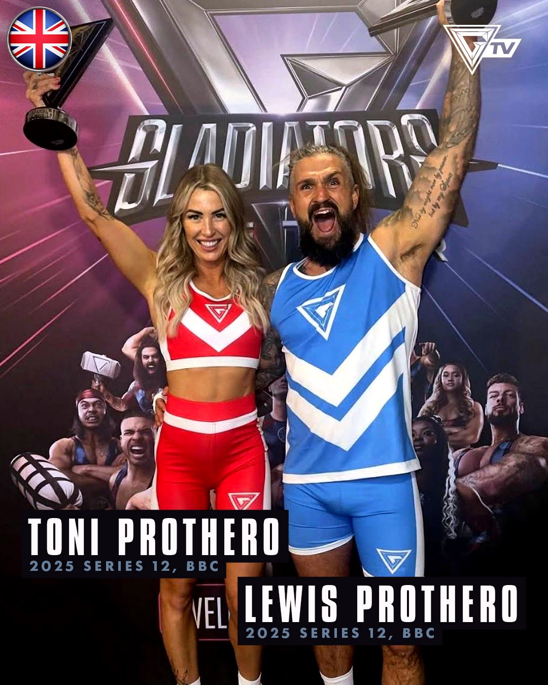 Gladiators - 🇬🇧 Lewis & Toni Prothero (BBC Contenders) The most recent ...