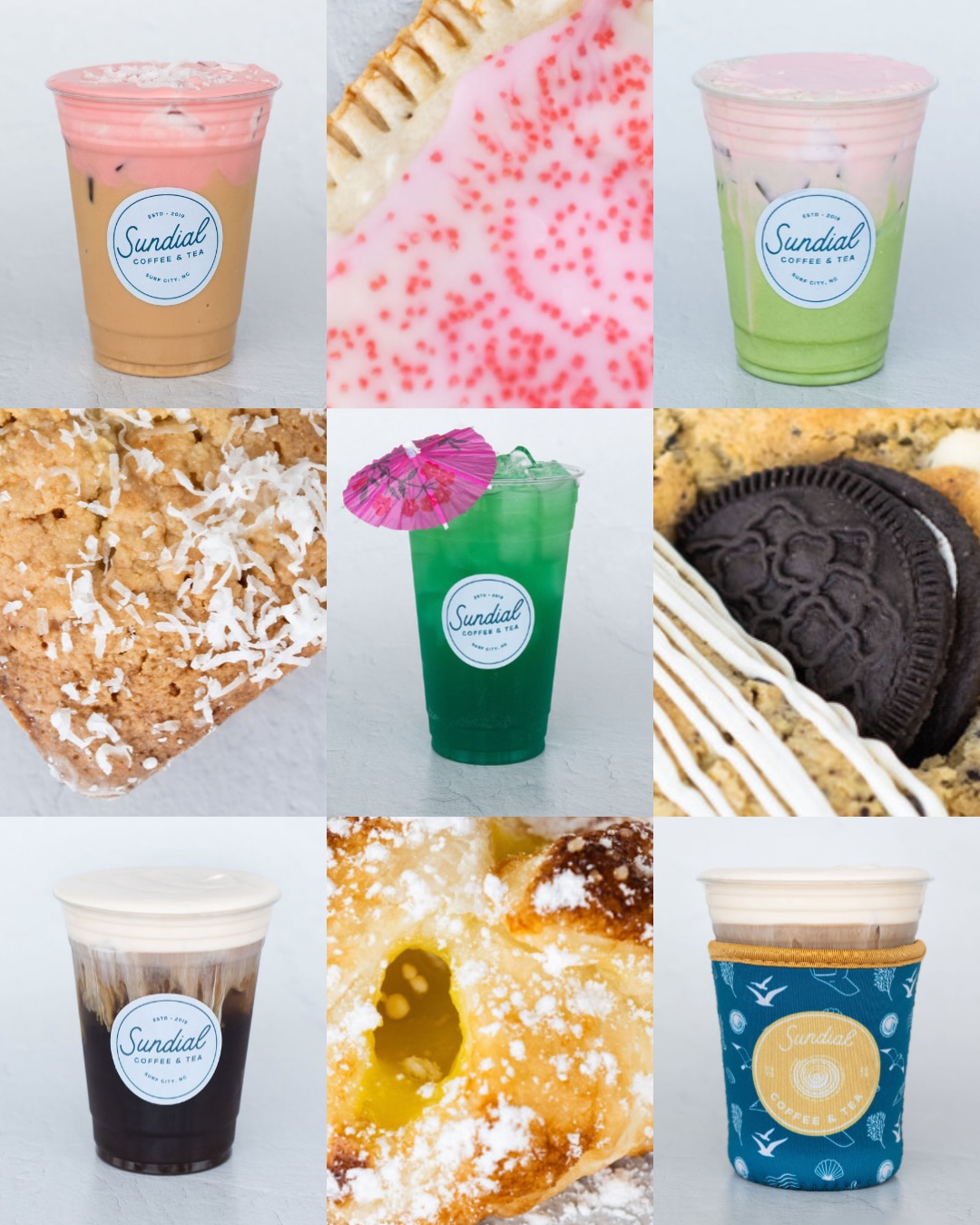 Sundial Coffee and Tea summer menu on Topsail Island