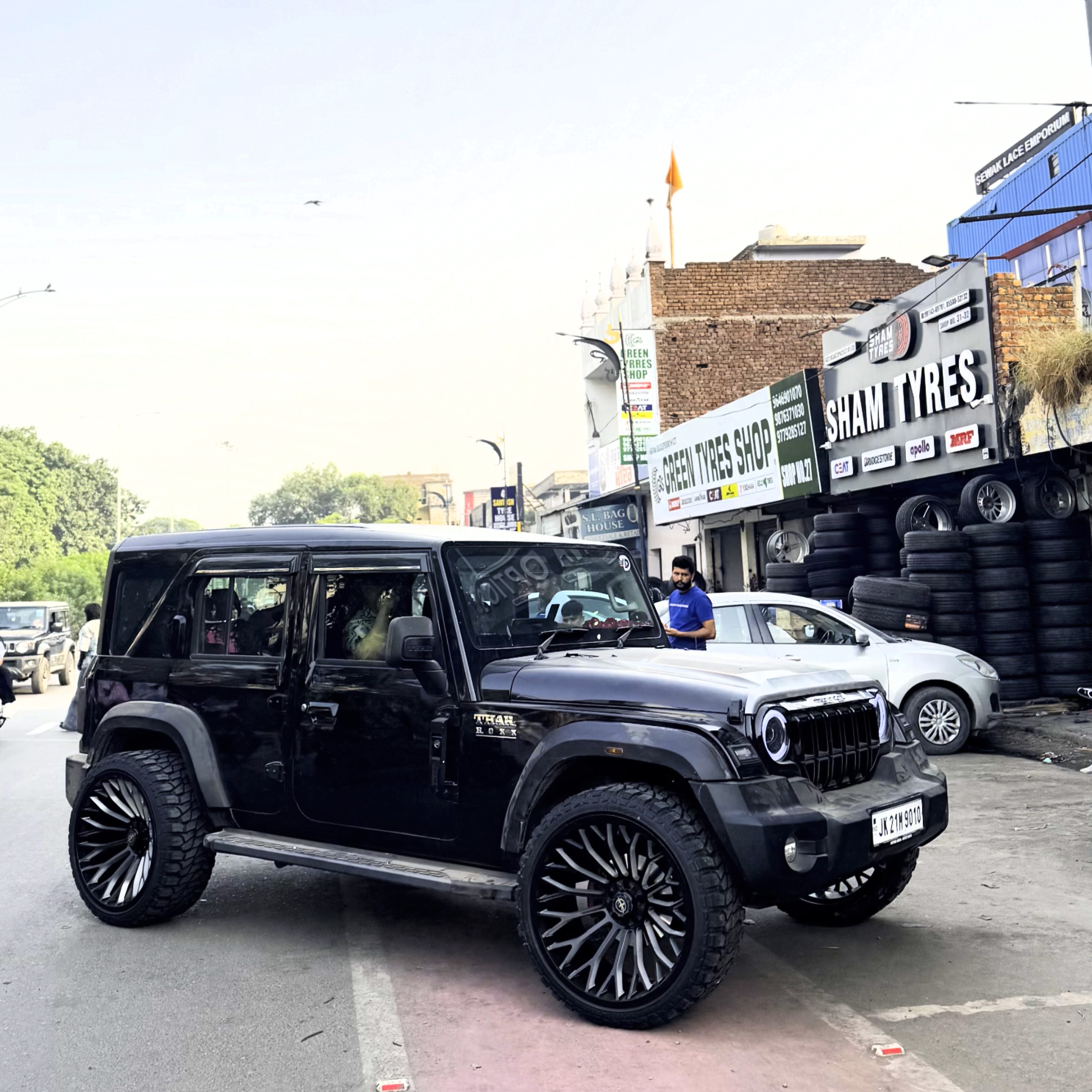 Thar roxx done with 24 inch offroad wheels and tyres Sham Tyres