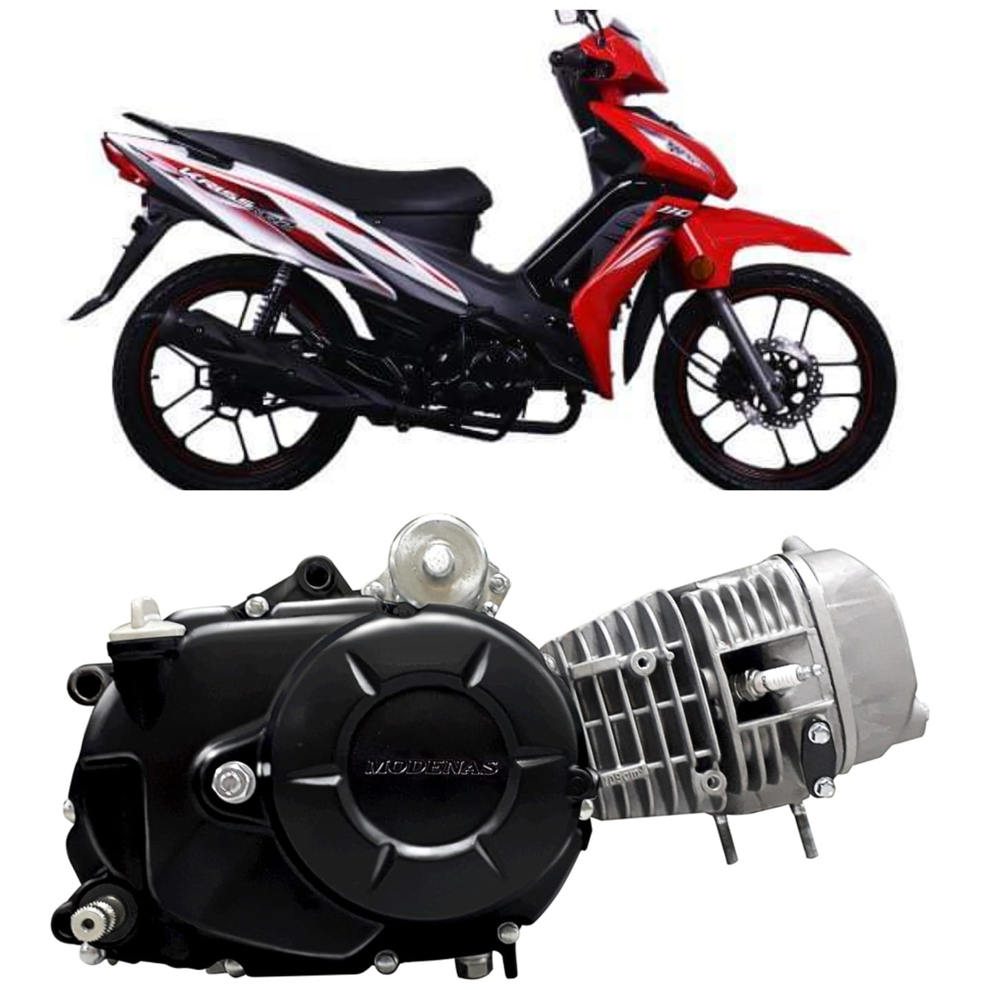 Modenas Kriss MR2 motorcycle with Honda Super Cub 110 engine