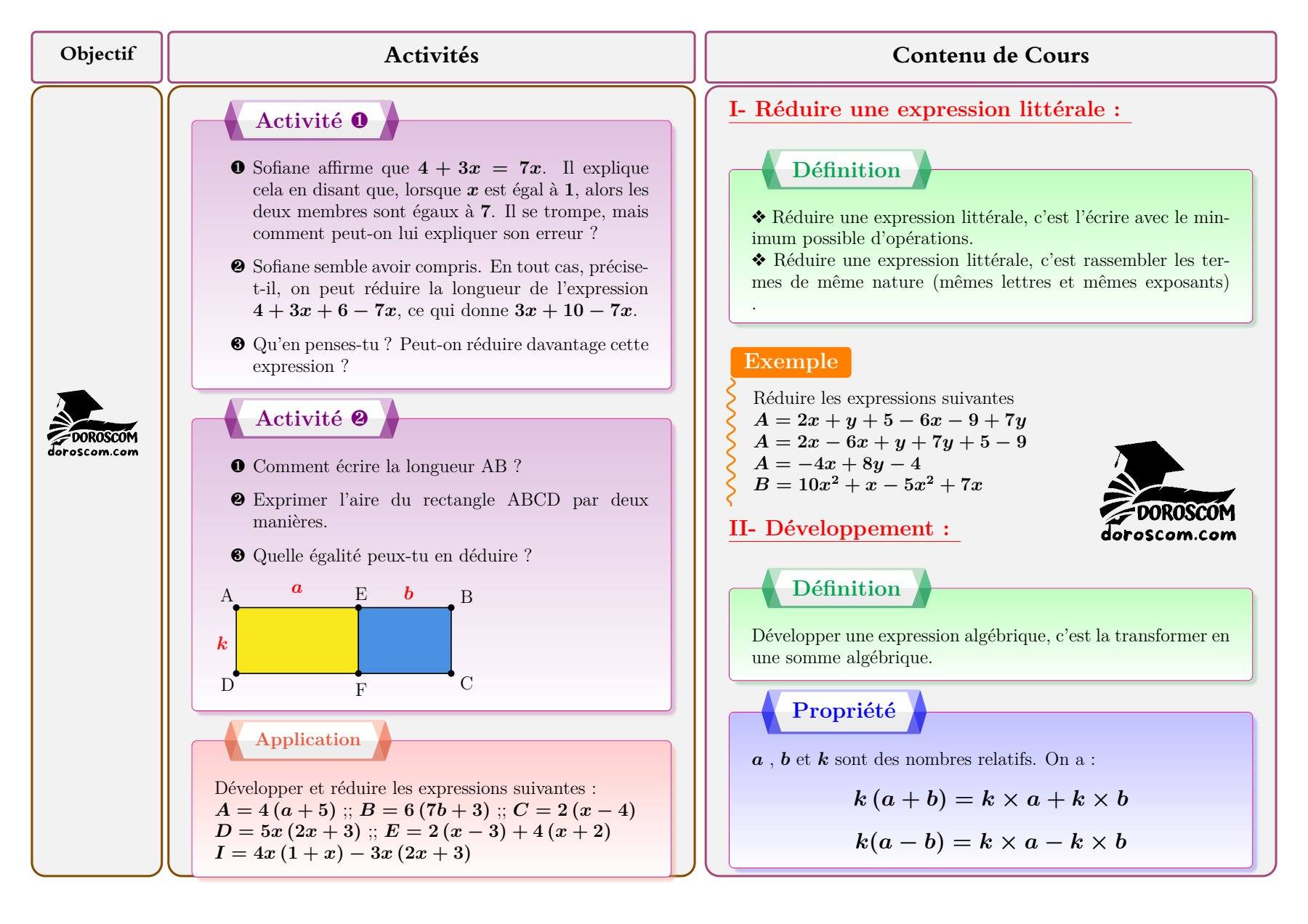 Maths mouha - 🟤🟪🟤 1APIC : Développement et factorisation.... | Facebook