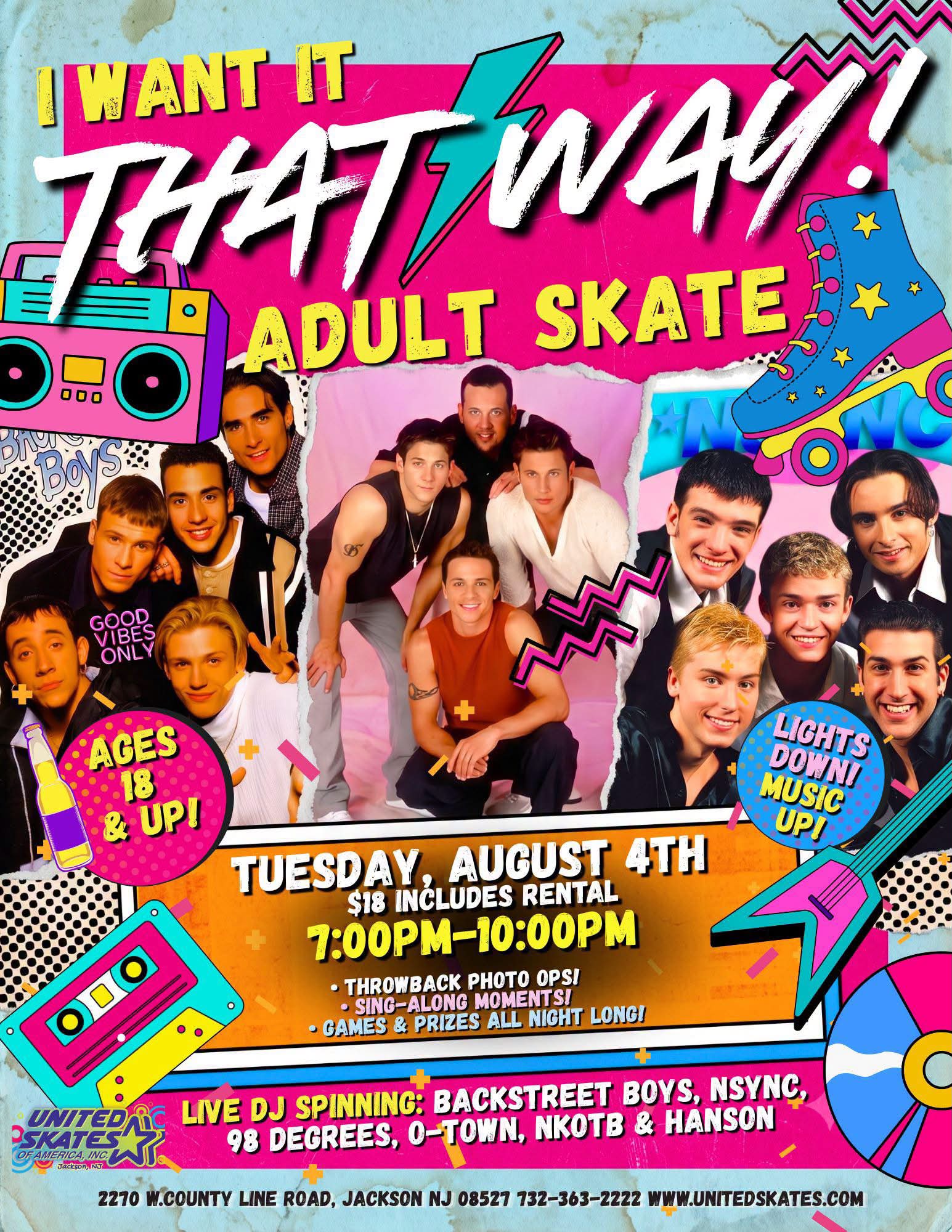 90s themed adult skate night at United Skates Jackson