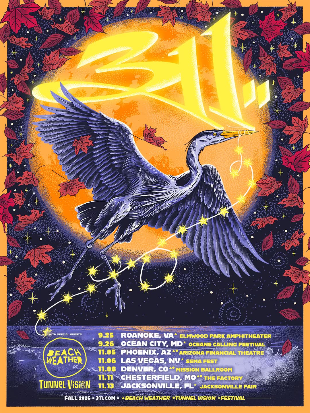 311 - 311 show poster by Brandon Heart at F4D Studios. 113