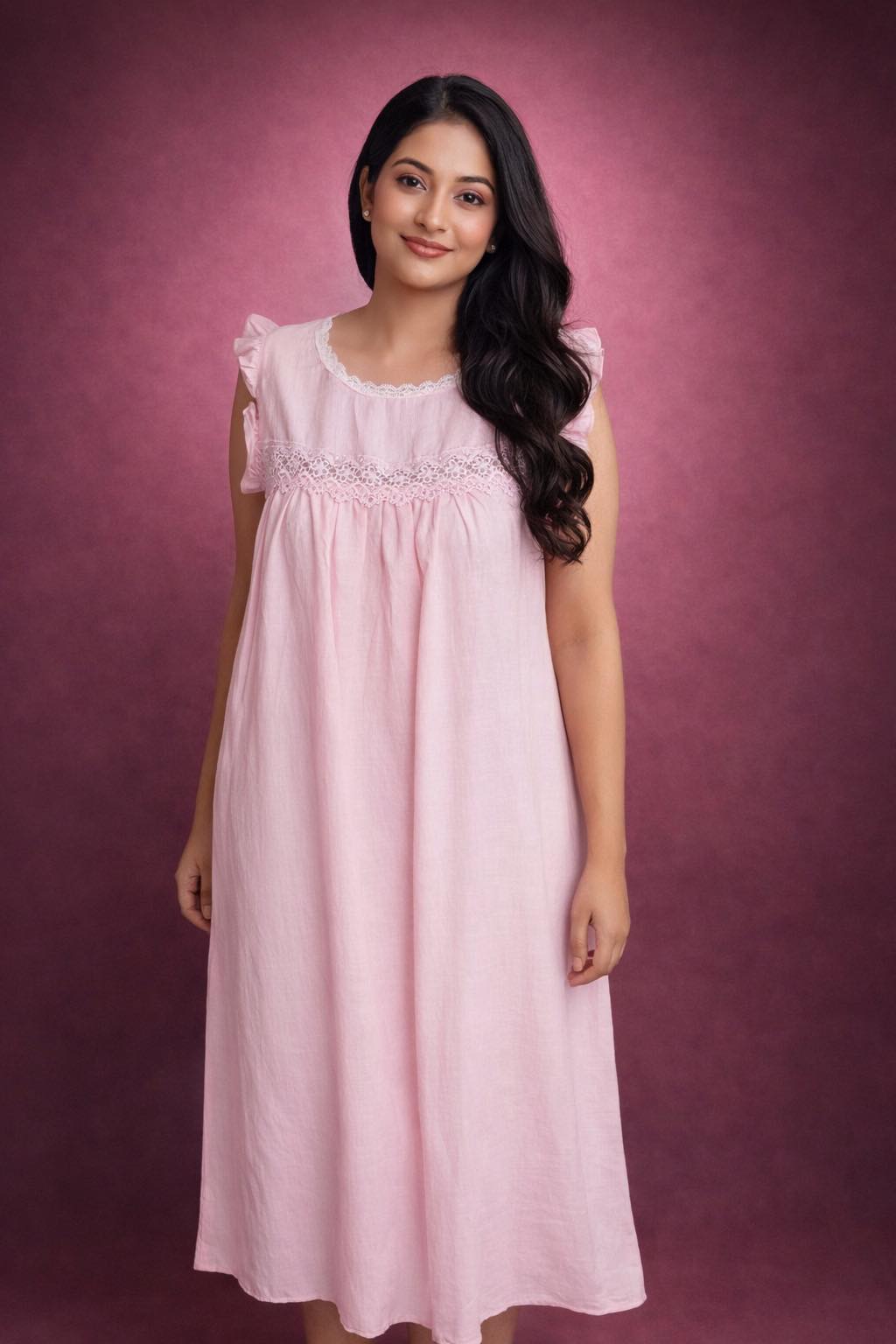 ladies night dress photo ✨ Soft Comfort, Everyday Elegance ✨ White & Pink – light, breathable & super comfy 🤍 Rs. 1,450/= 📏 Sizes: 38 – 44 📐 Length: 40 inches 📩 DM to order 071 751 5505| 🚚 Islandwide delivery #NightDress #LadiesWear #ComfortWear VENDOR COLOR-KELLY GREEN