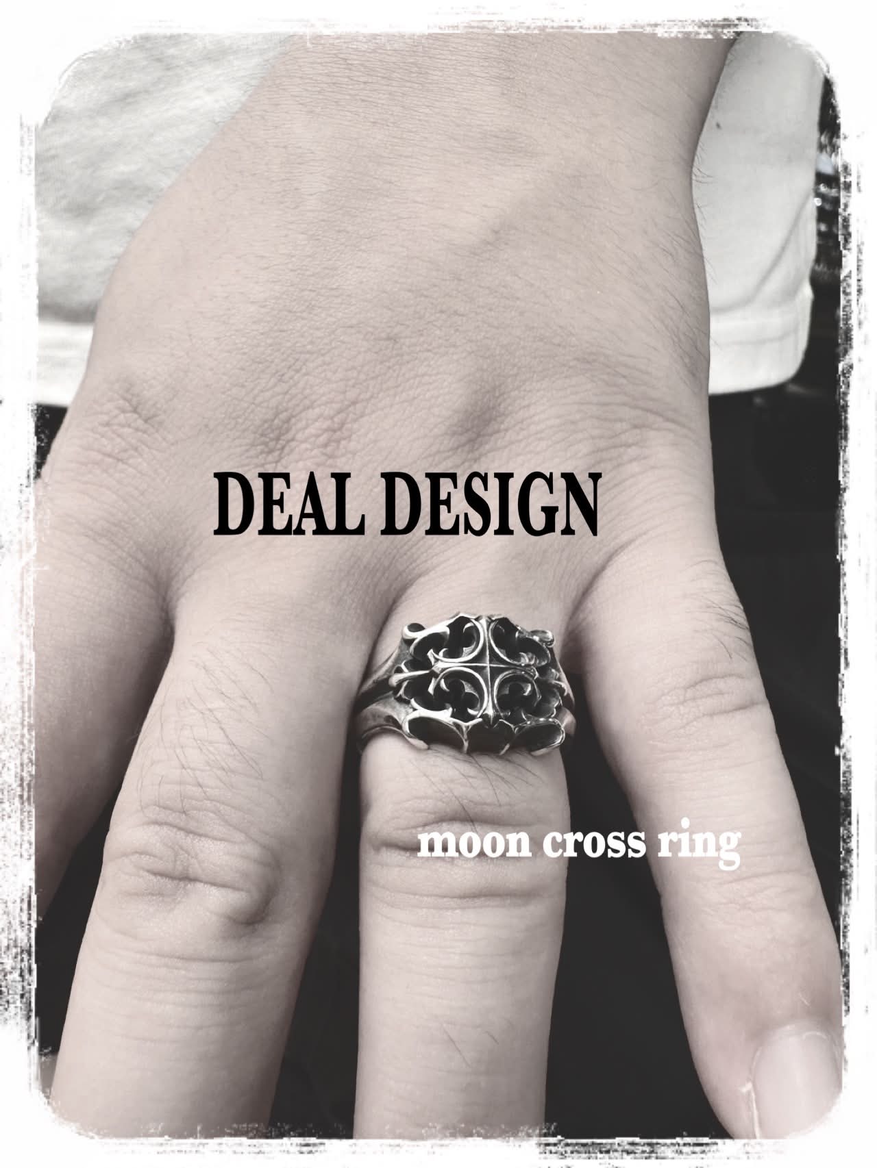 DEAL DESIGN☆ムーンクロスリング 重厚感と力強いカービングが立体感を