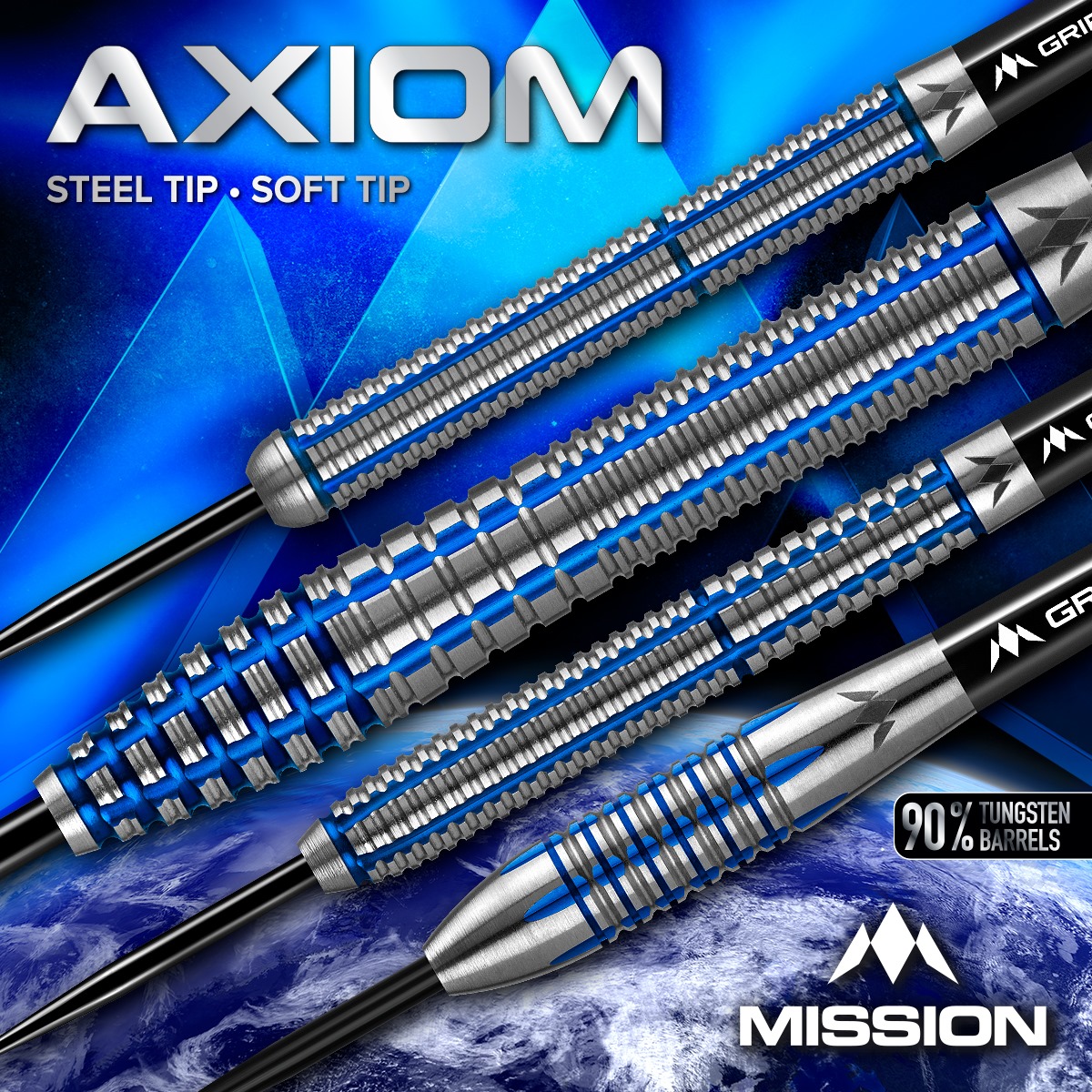 Introducing the Mission Axiom 90% Darts. These are a 90% Tungsten