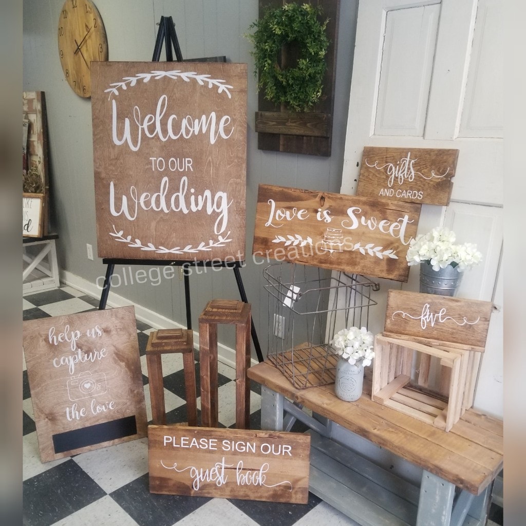 Our wedding sign rental package... - College Street Creations | Facebook