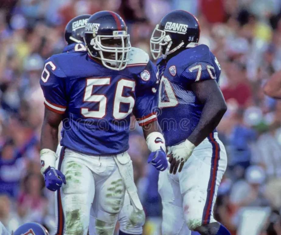Lawrence Taylor and Leonard Marshall's 32.5 sacks in 1986