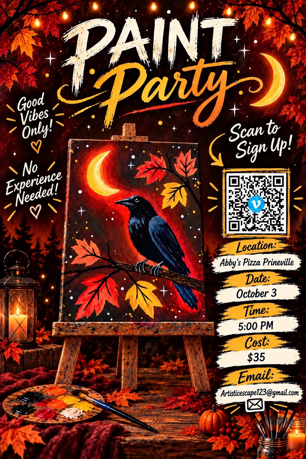Fall Crow Paint Party! 🐦‍⬛