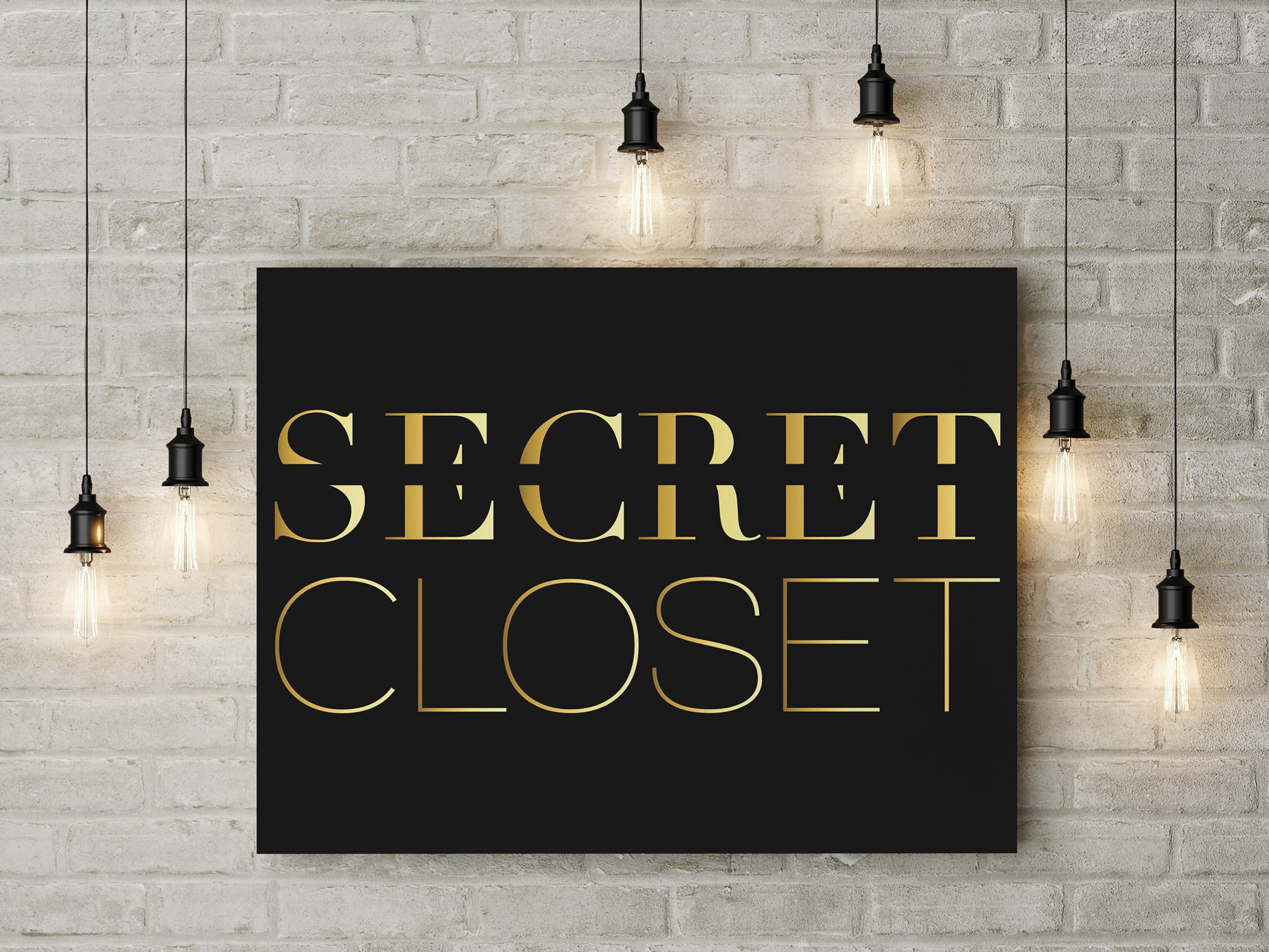 Retail - Diseño de Logotipo de The Secret Closet mas branding