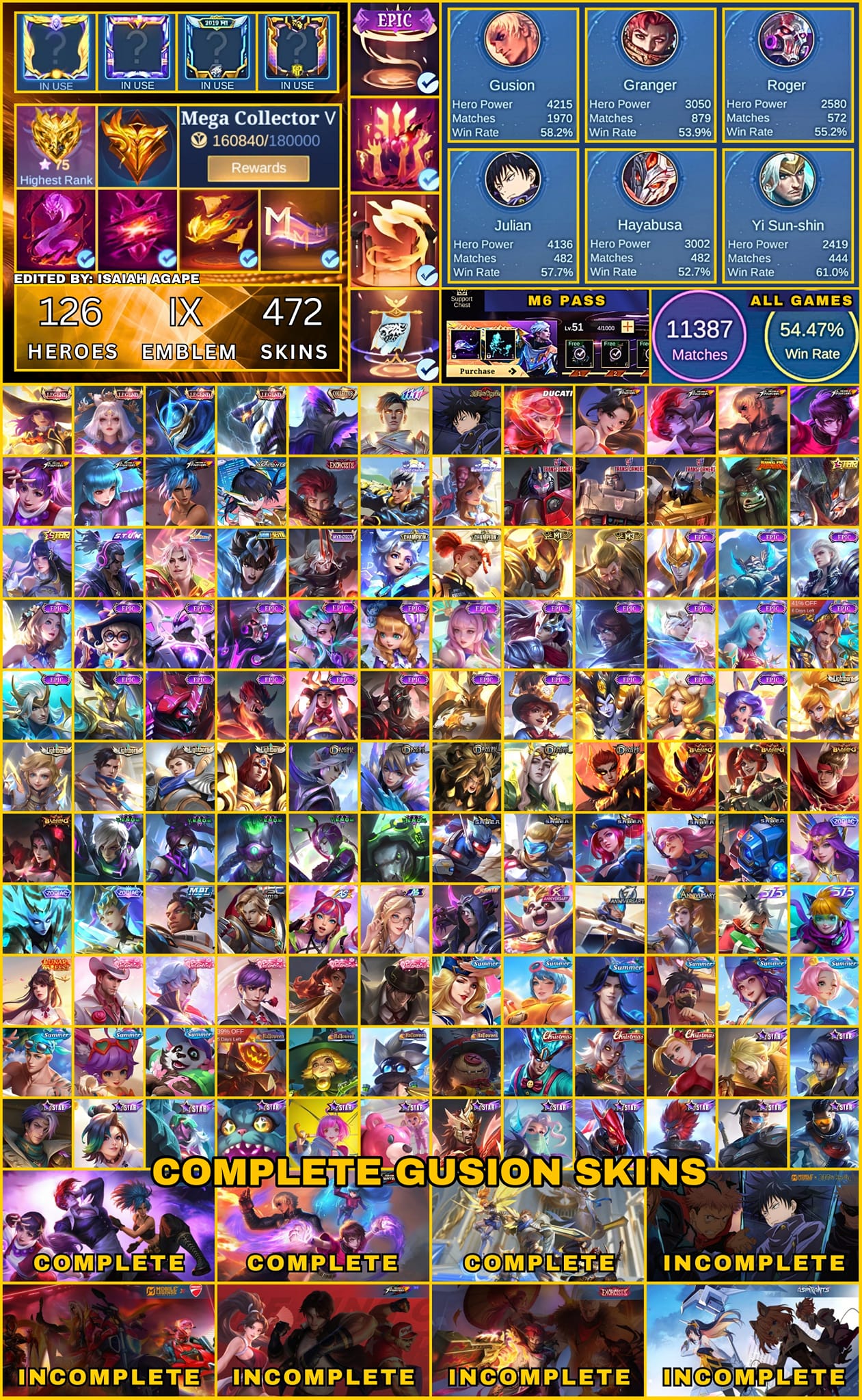 MLBB/CODM ONLINE BUY AND SELL | ⚜️ 𝗚𝗢𝗢𝗗 𝗙𝗢𝗥 𝗠𝗔𝗜𝗡 𝗔𝗖𝗖𝗢𝗨𝗡𝗧 𝗙𝗢𝗥 𝗦𝗔𝗟𝗘 ...
