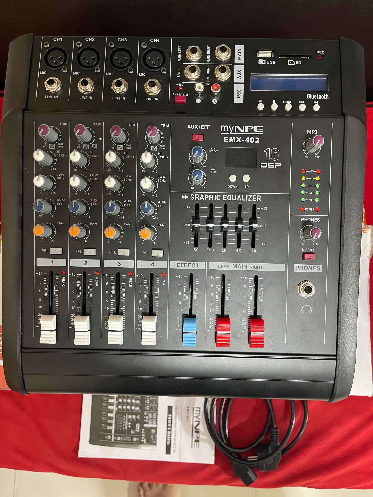เพาว์เวอร์มิกซ์ MYNPE EMX-402 powermixer 250วัตต์ x2 มีบลูทูธ สภาพ ...