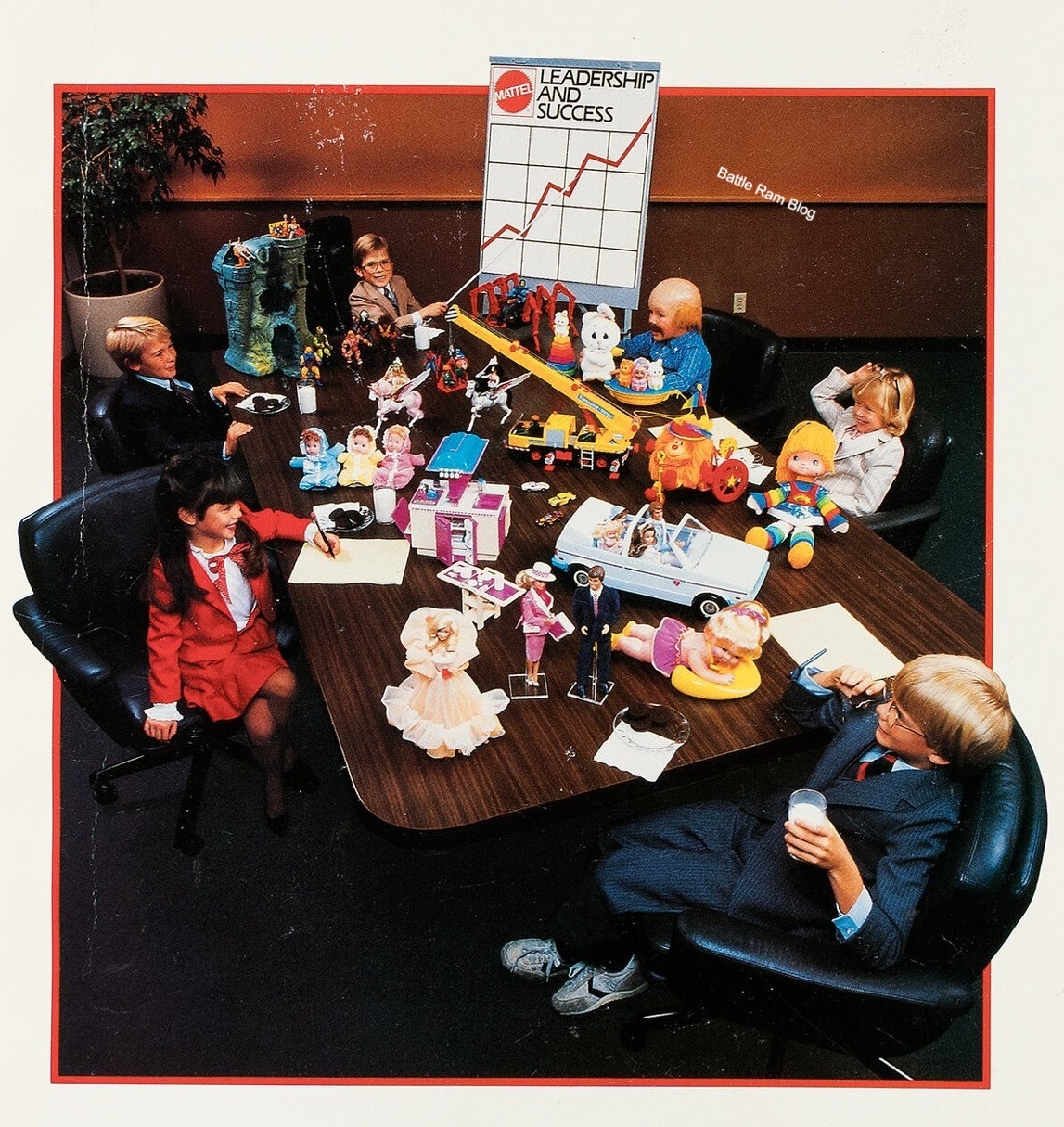 Mattel's board room, 1985. (This is actually the cover to the 1985
