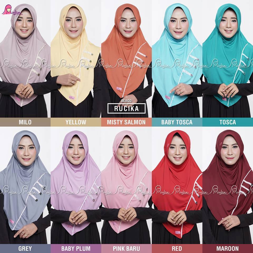 Bergo RUCIKA Bahan Jersey Harga Rp Hijab Miulan Store