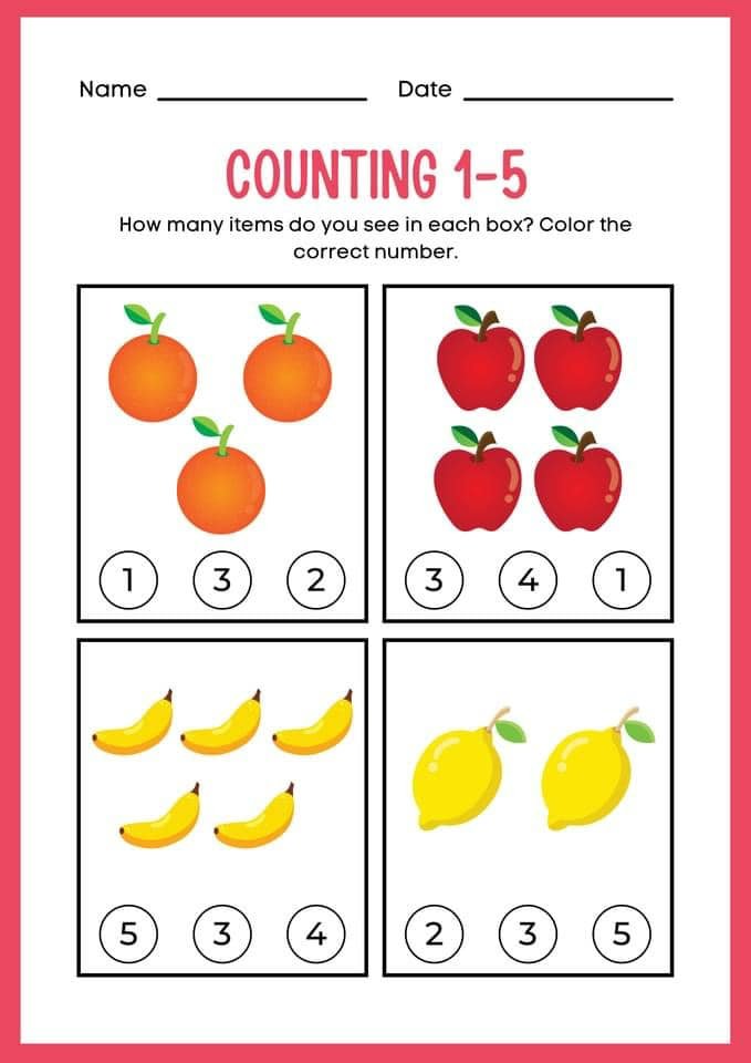 Counting Worksheets - Education Frontliner