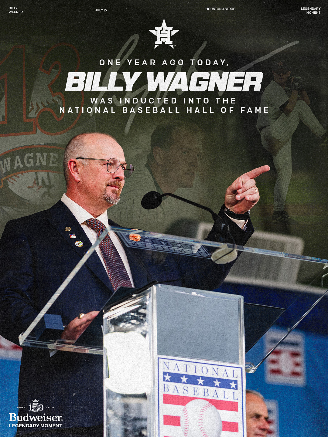 A year ago today, Billy joined baseball's elite in Cooperstown
