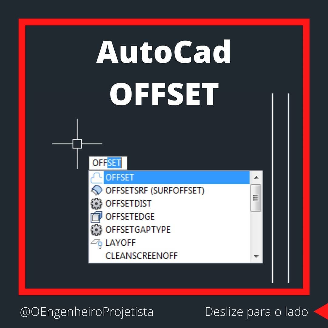 📌 AUTOCAD 📌 . Comando OFFSET .... - O Engenheiro Projetista | Facebook