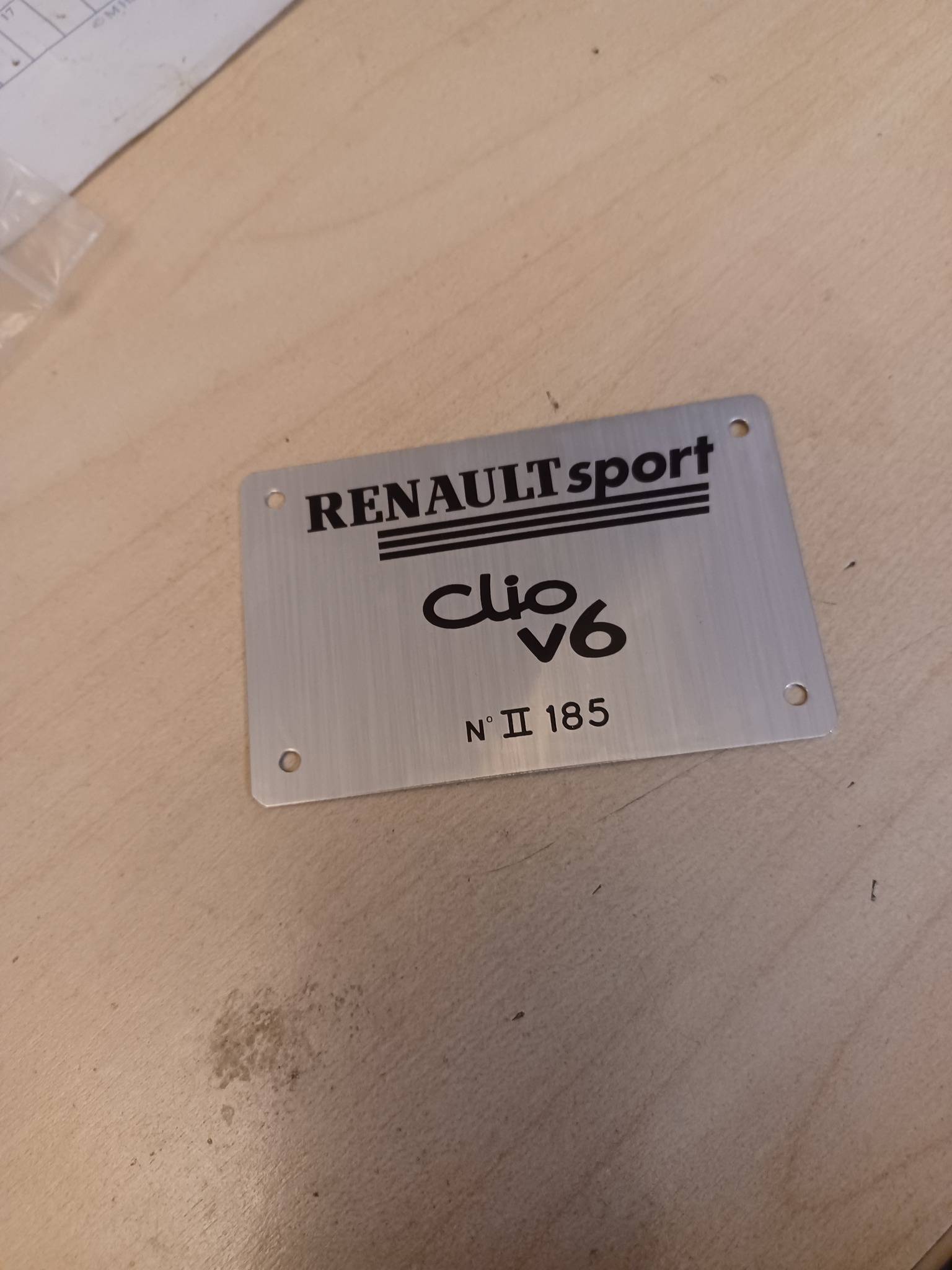  廃盤CLIO プレート 6枚セット Renault Clio V6 spare plaque for sale