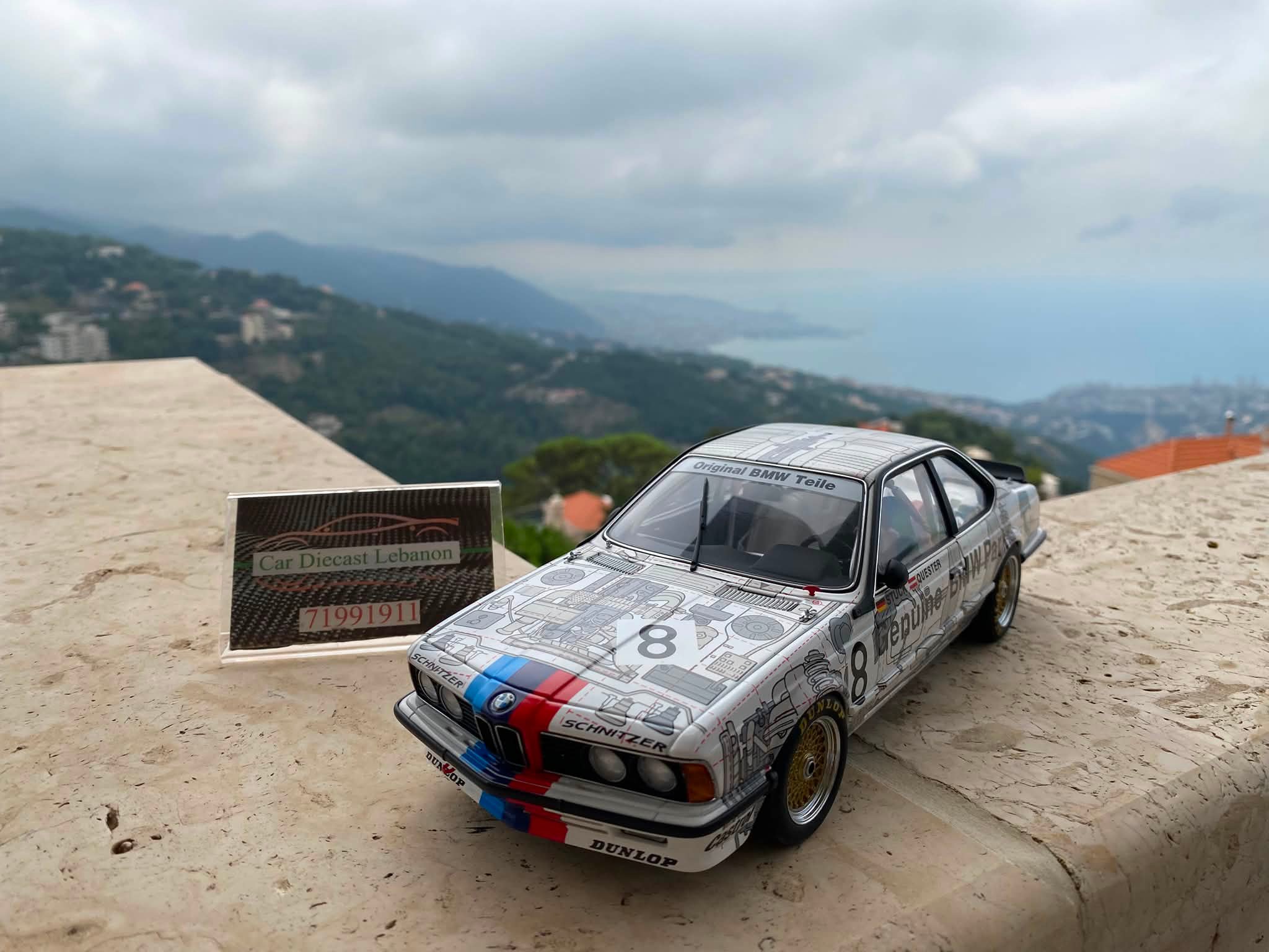 Rare number 8 BMW 635 CSI 1984 Autoart diecast