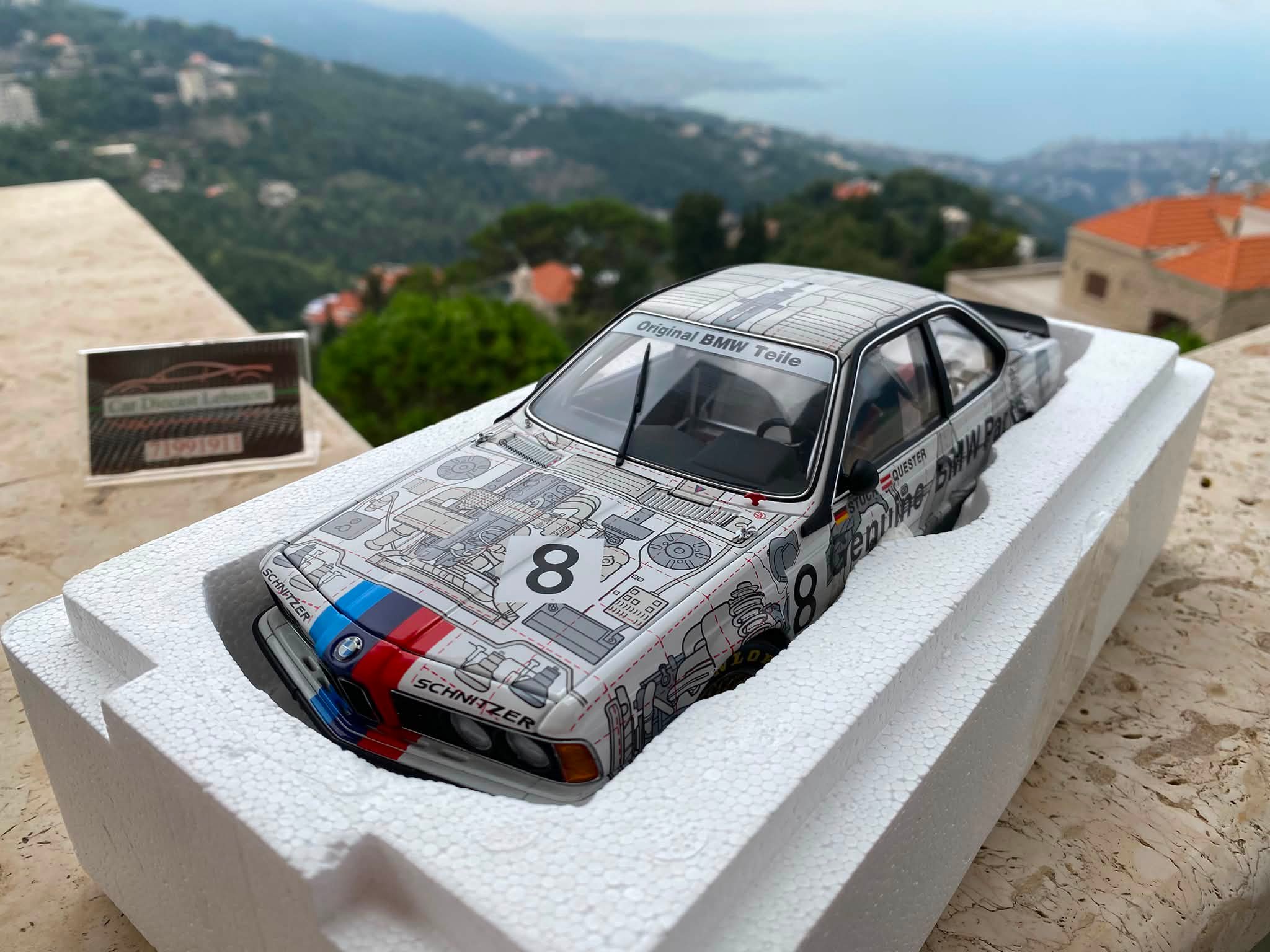 Rare number 8 BMW 635 CSI 1984 Autoart diecast