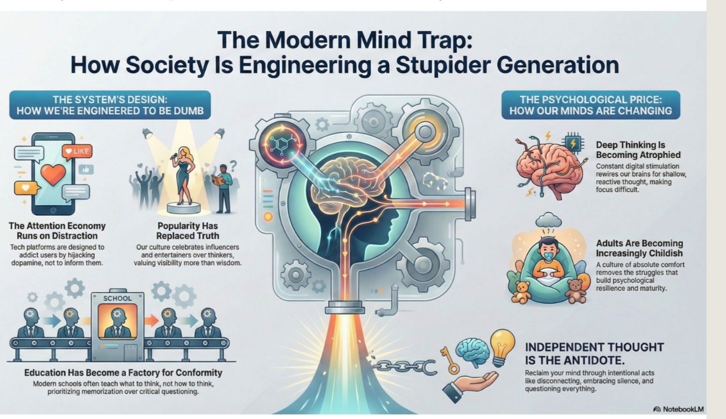 ELT - The Modern Mind Trap infographic by NotebookLM exposes how ...