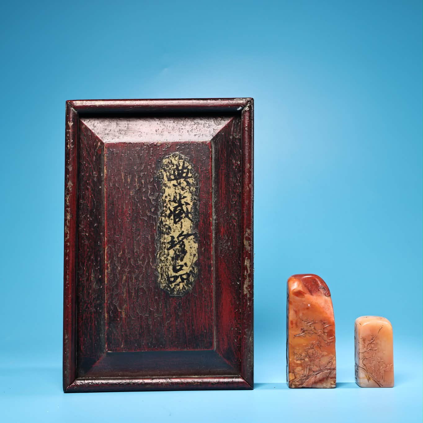 珍藏品寿山石绿田黄石雕刻【古兽】印章，石质细腻油润通透篆刻家落款
