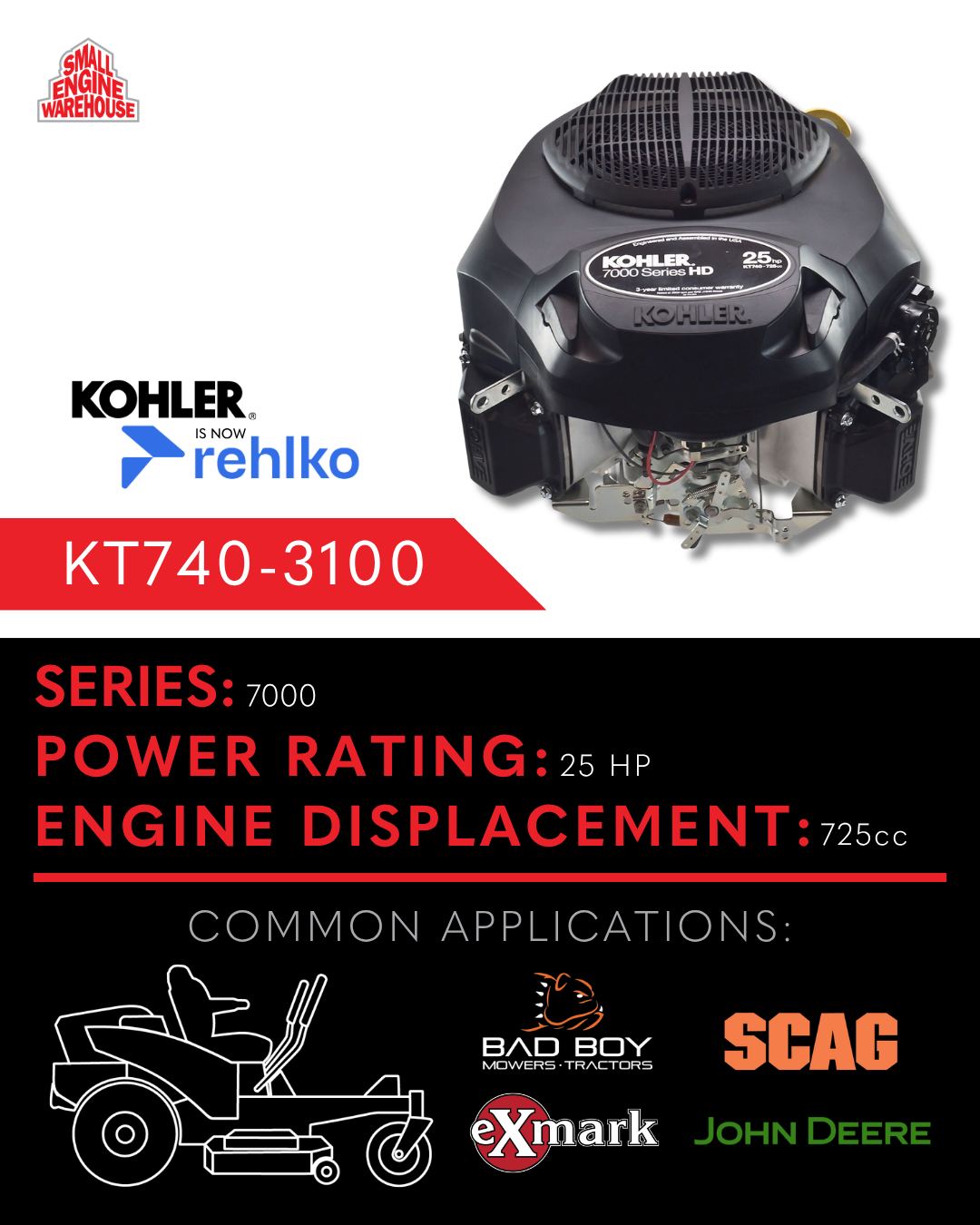 Finding replacement engine for Exmark zero turn mower?
