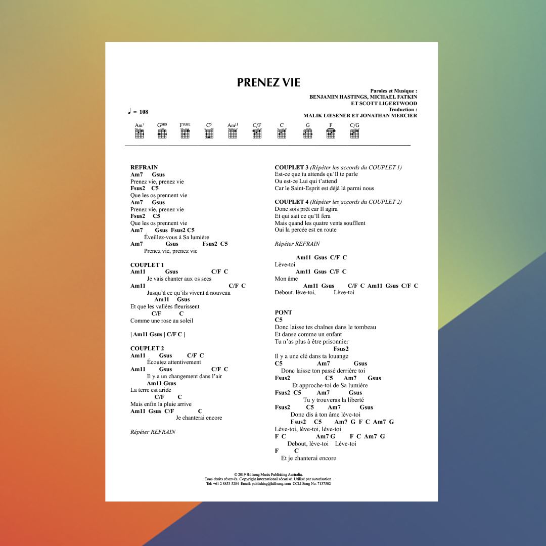 Là Dans Le Feu Hillsong Accords Pdf