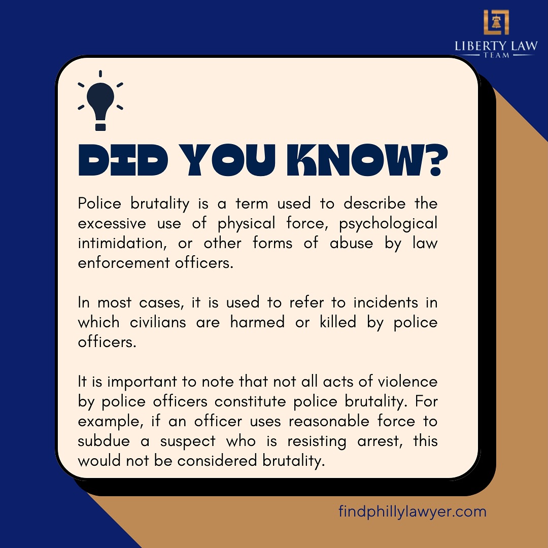 Did you know? Police brutality... - Law Offices of Lonny Fish | Facebook