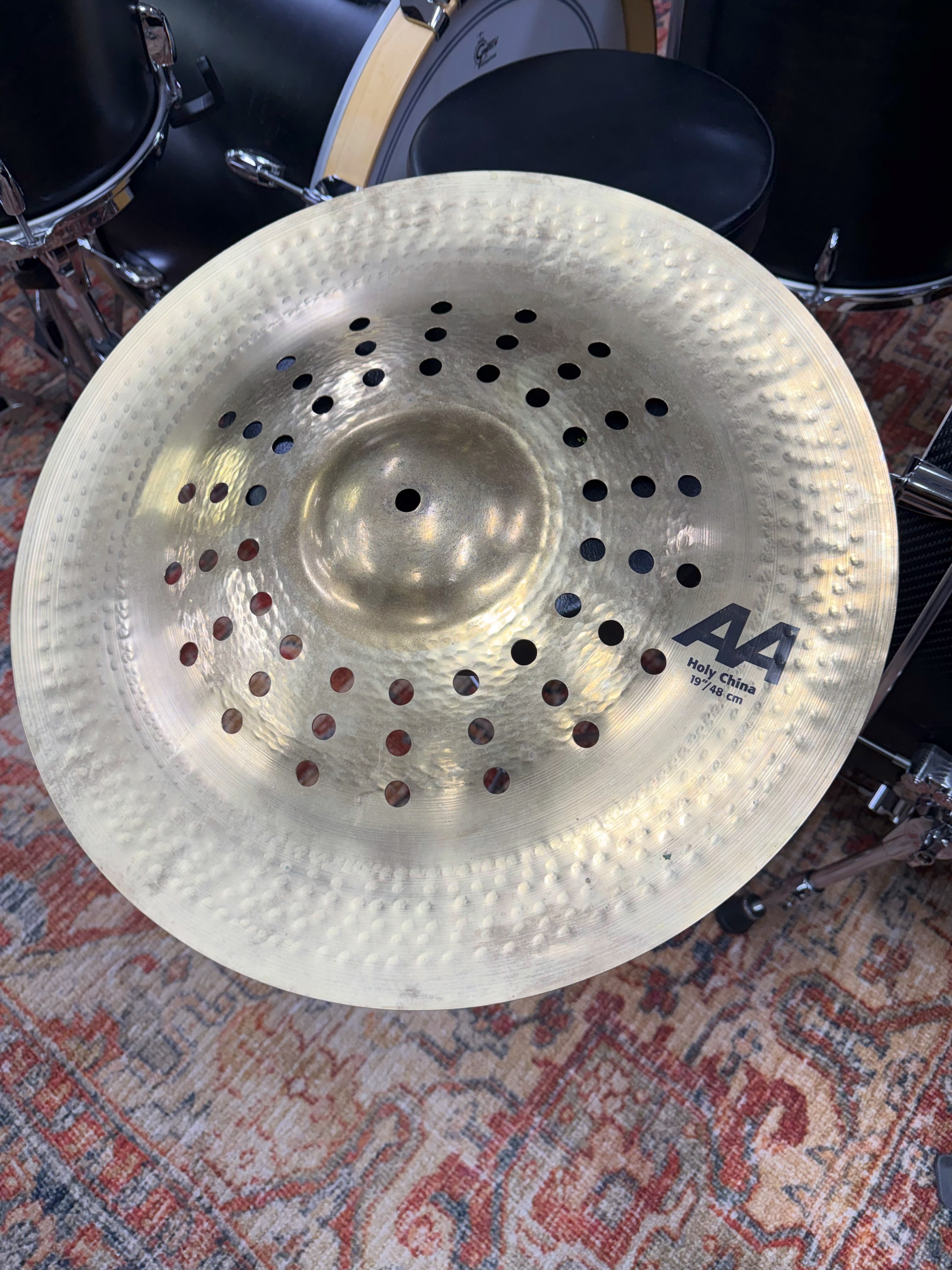 $215 Sabian 19” AA holy China. Loud, bright and trashy. Used very
