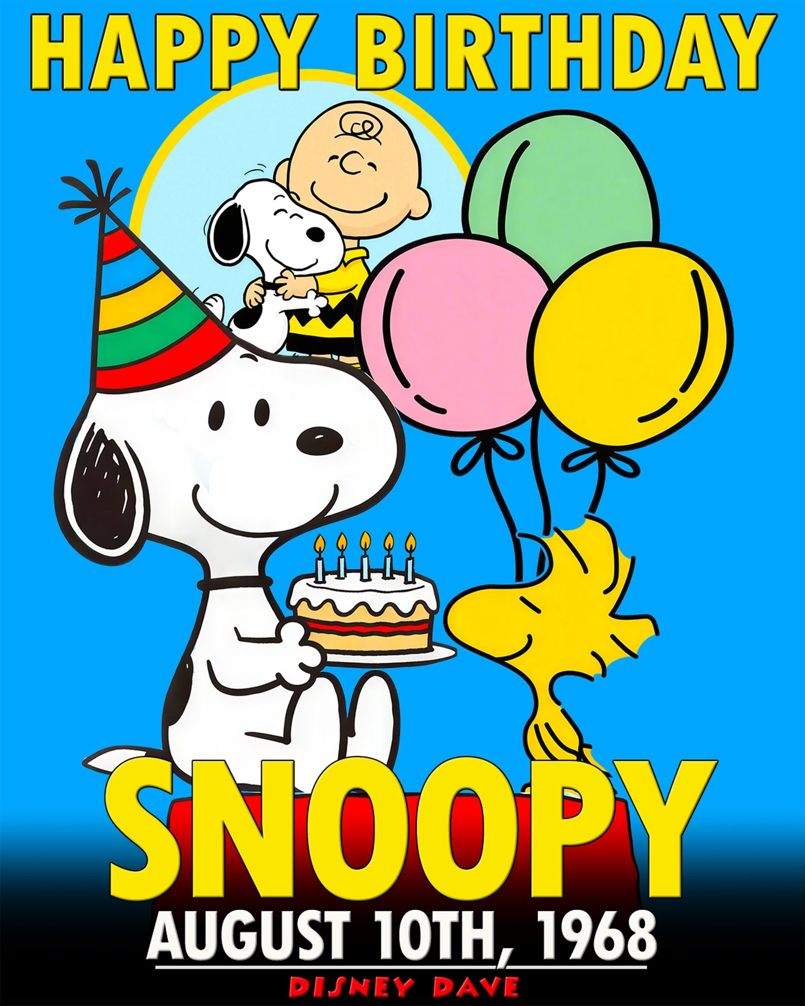 Today is Snoopy's Birthday 🐾🎂 August 10 is officially recognized as the birthday of Snoopy, Charles M. Schulz's imaginative and endlessly lovable beagle from Peanuts. The date comes from a series of