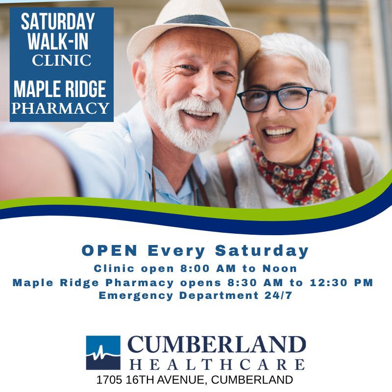 Saturday Hours 📍 Walk-In Clinic:... - Cumberland Healthcare | Facebook