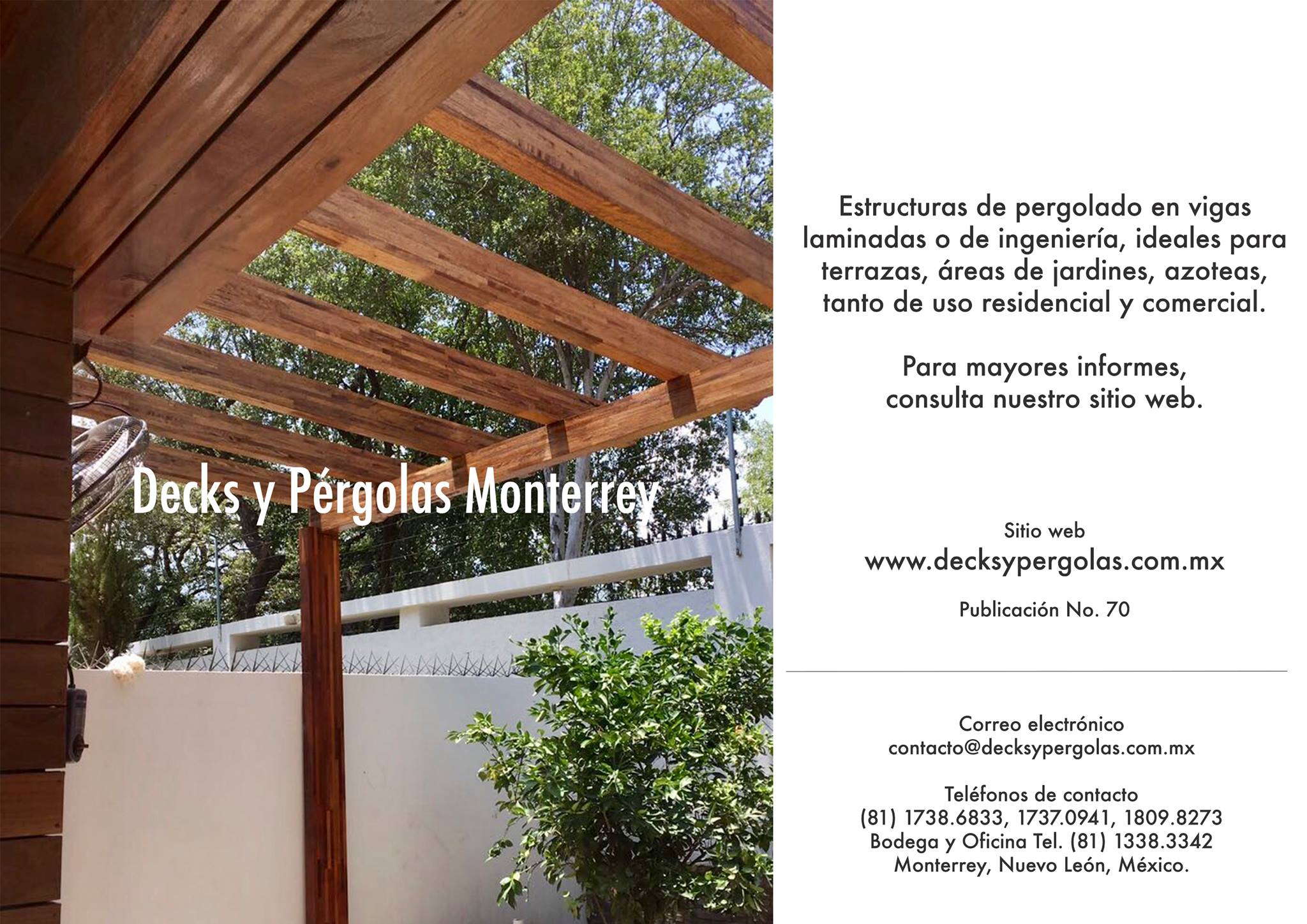 Decks - Estructuras de pergolado en vigas laminadas o de ingeniería ...