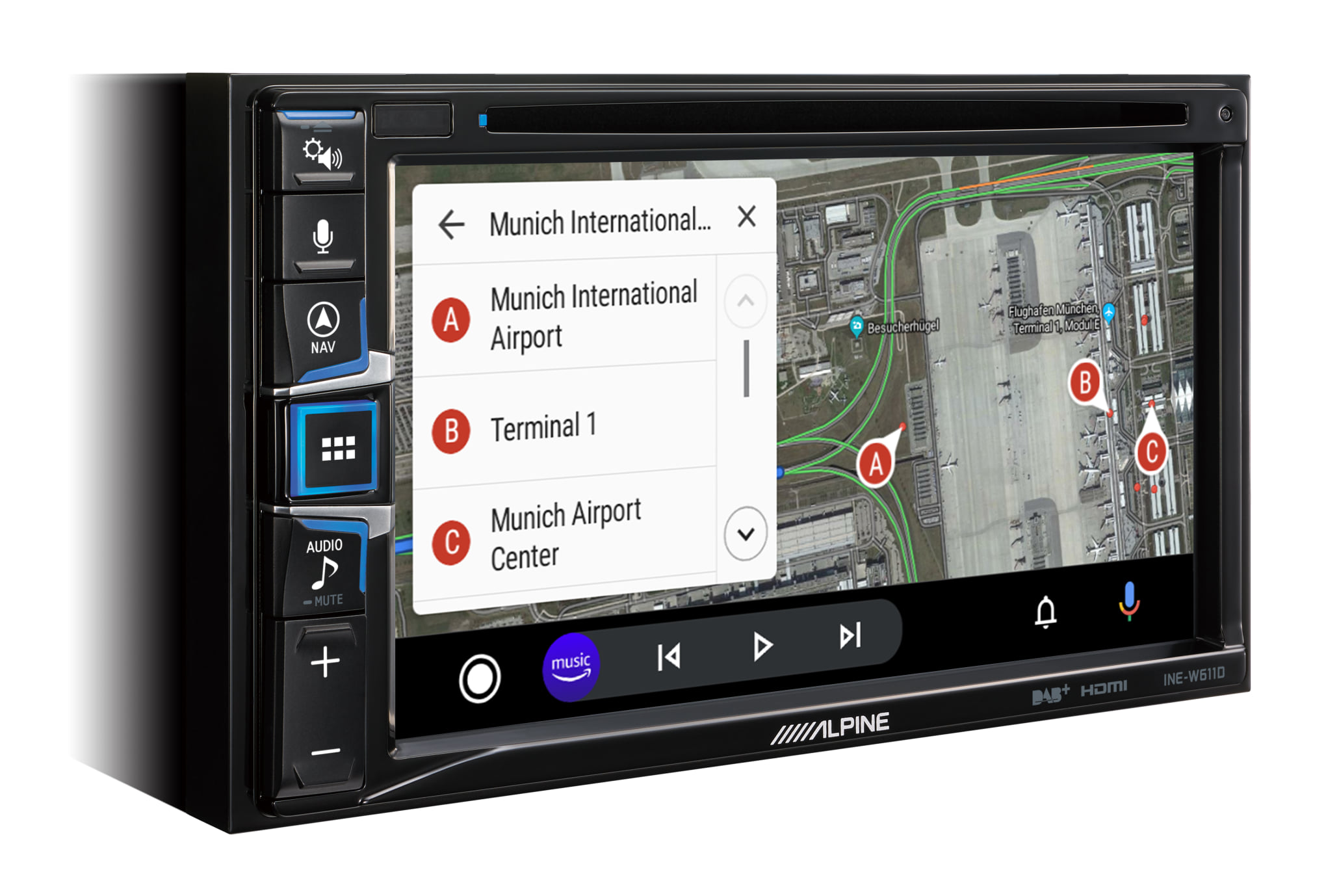 Alhamdulillah #ALPINE EX009V Radio Bluetooth activated map sd card