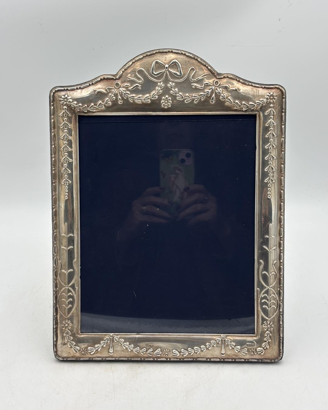 Sterling Silver picture frame, Carrs of Sheffield England Easel
