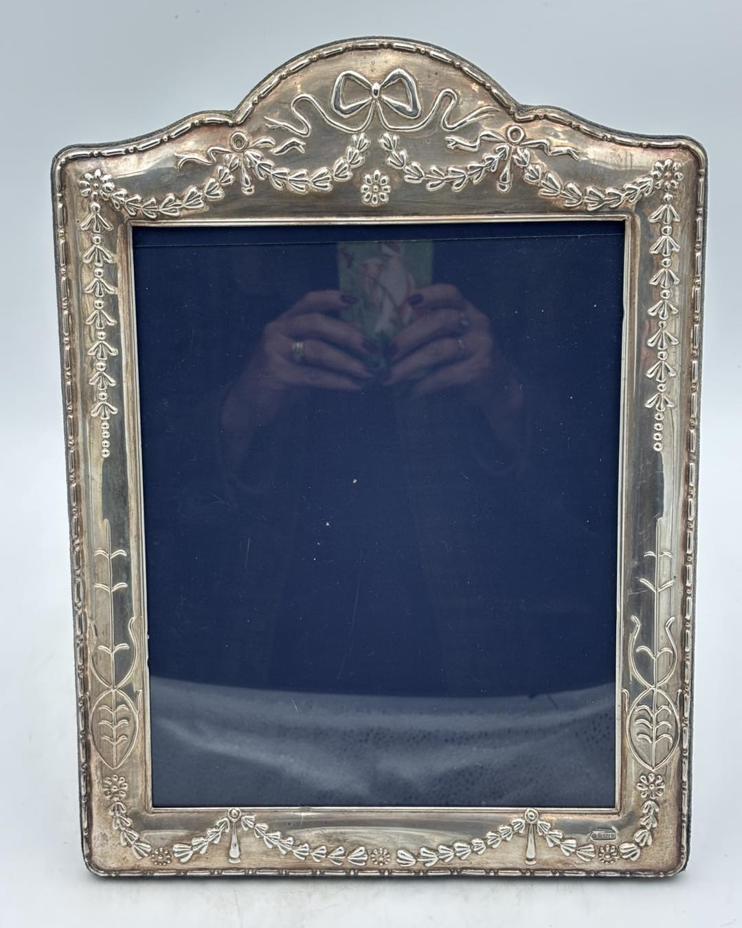 Sterling Silver picture frame, Carrs of Sheffield England Easel