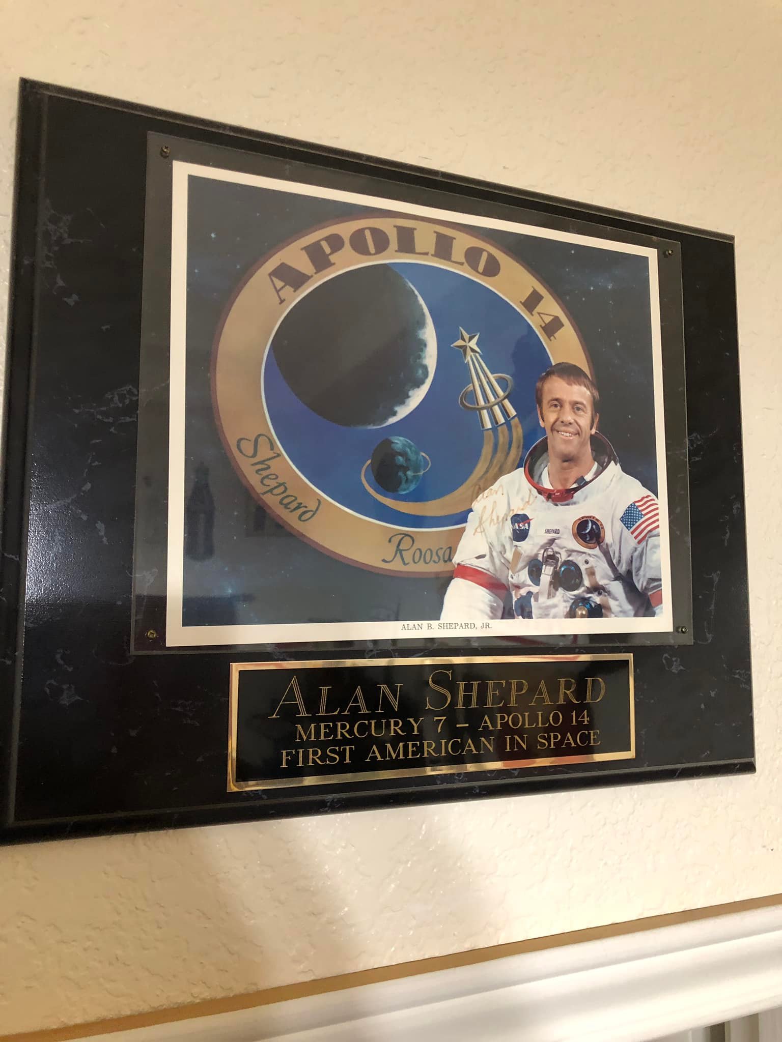 Alan Shepard autograph. It's faded throughout the years.