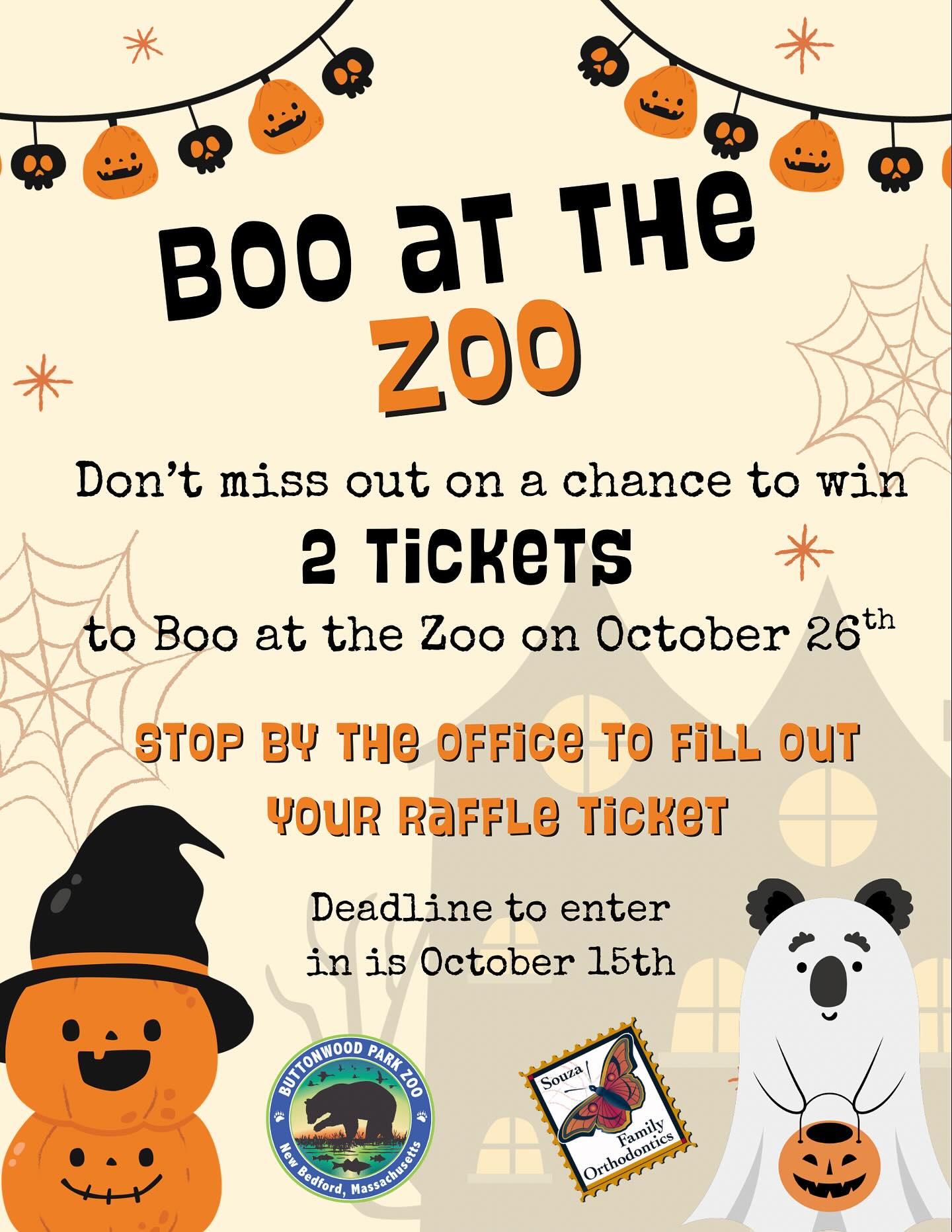 🎃🐯 Boo at the Zoo is back at... - Souza Family Orthodontics | Facebook