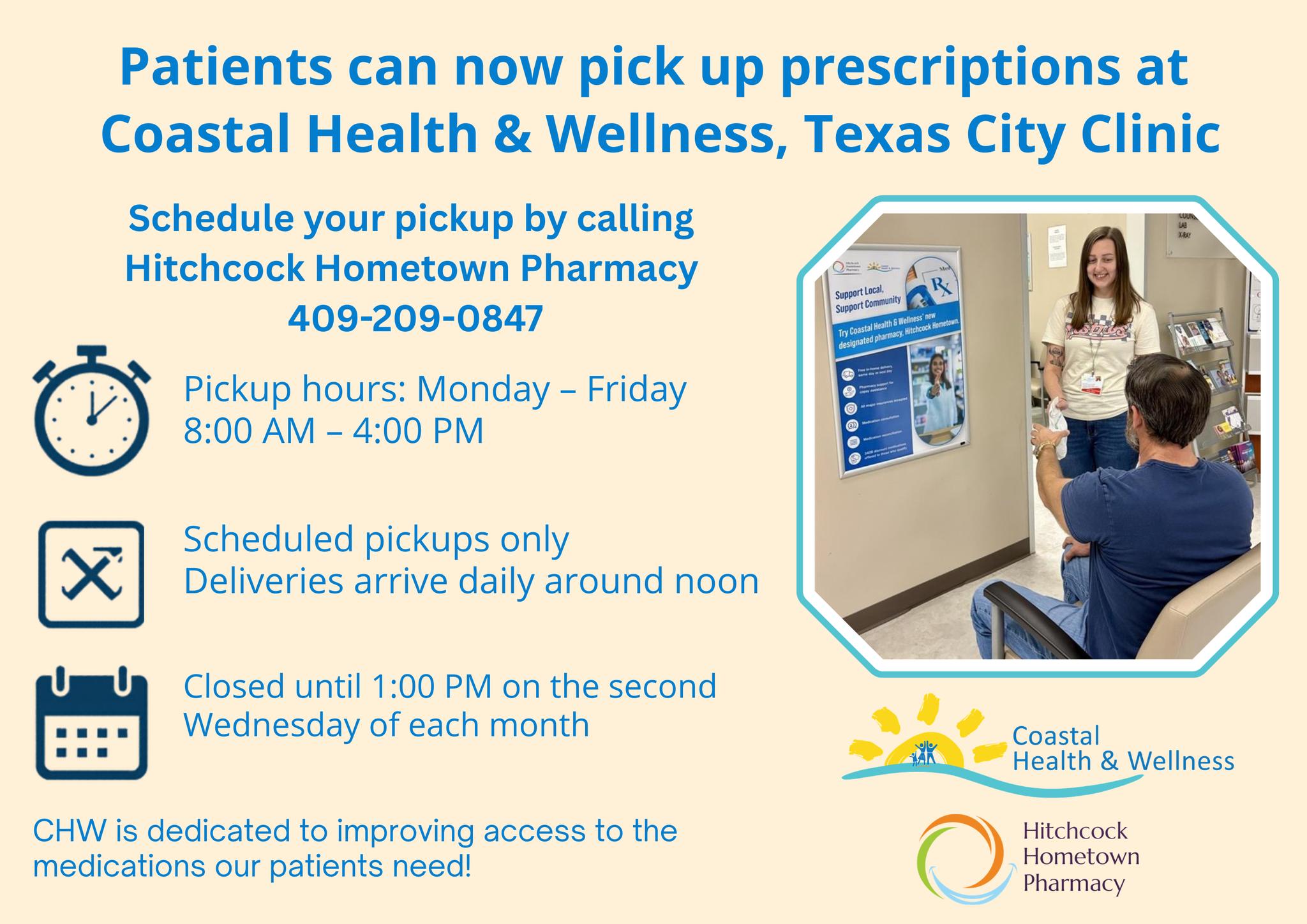 Coastal Health & Wellness offers convenient prescription pickup in Texas City