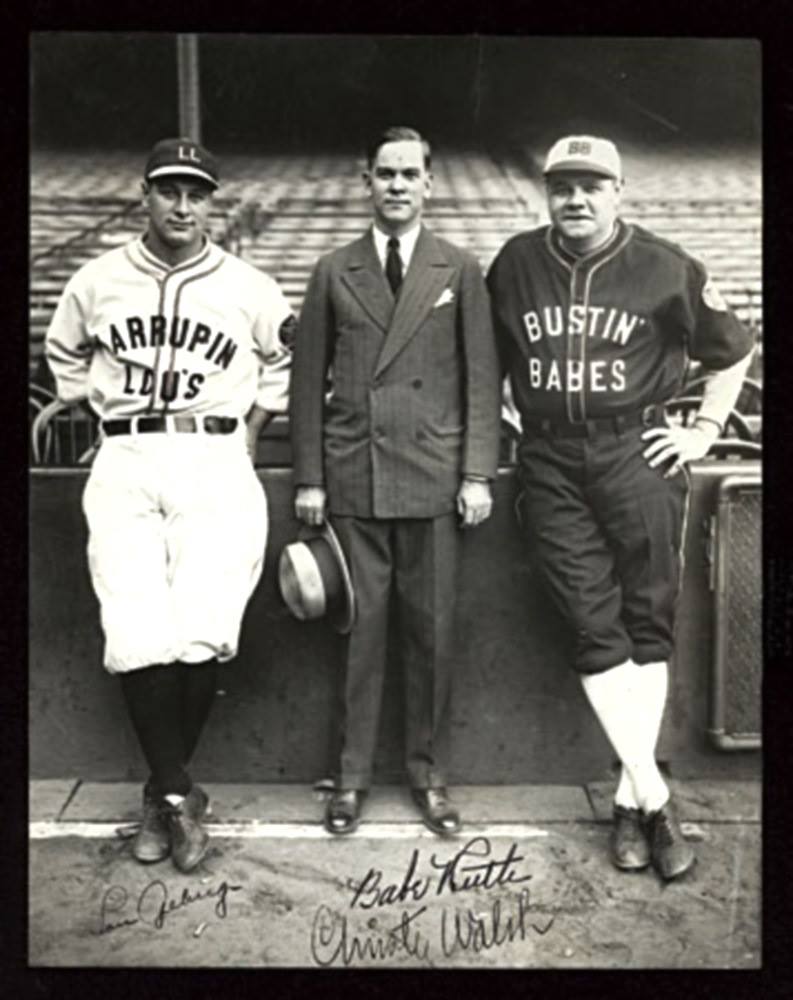 California History | Babe Ruth and Lou Gehrig at Billy Hebert Field in ...