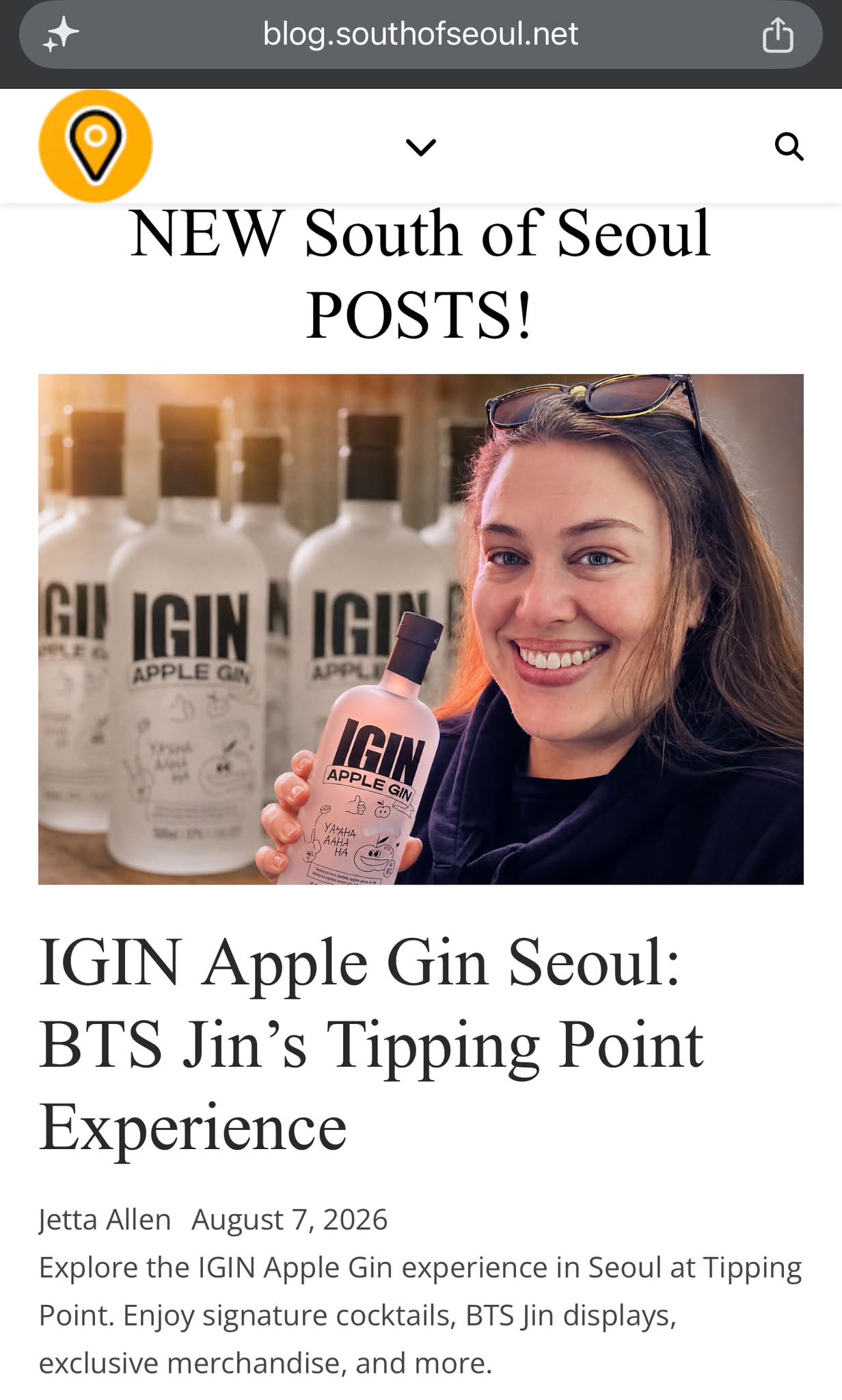 Jin's Igin collaborates with Korean Air's Skyshop