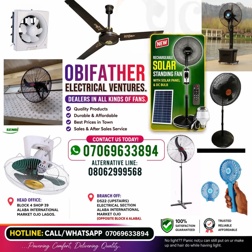 AVA 18” RECHARGEABLE SOLAR... - Obifather Global Ventures. | Facebook