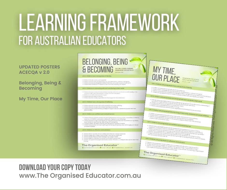 The ACECQA learning frameworks... - The Organised Educator | Facebook