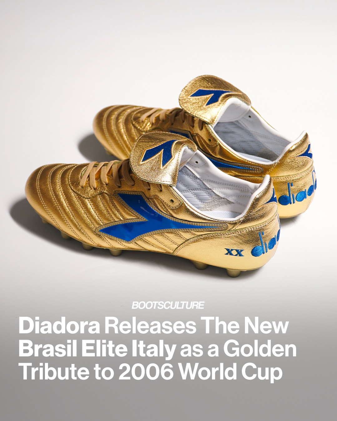 The Diadora Brasil Elite Italy Gold turns one of Italian