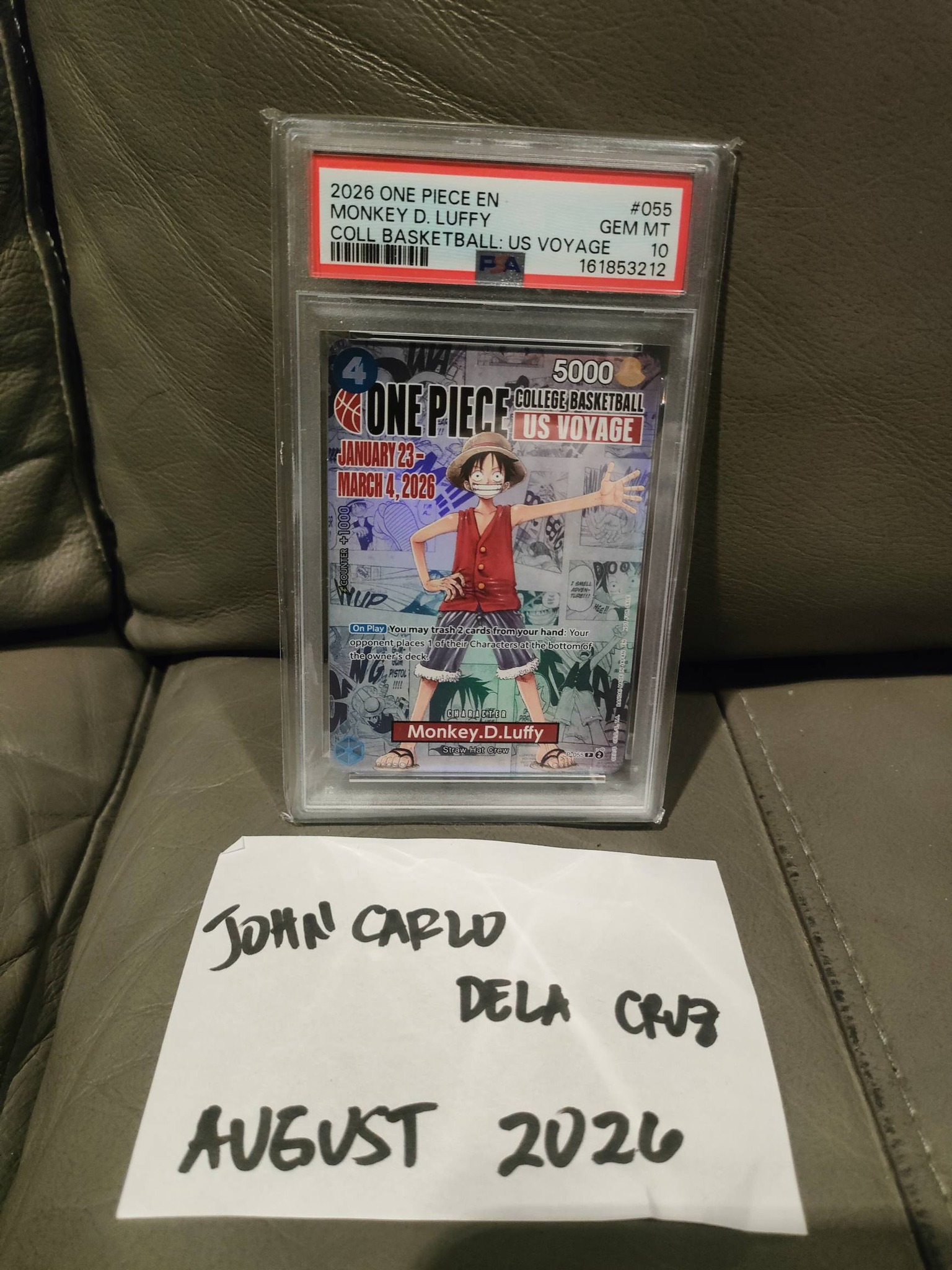 PSA 10 One Piece College Basketball: US Voyage Luffy Card for Sale
